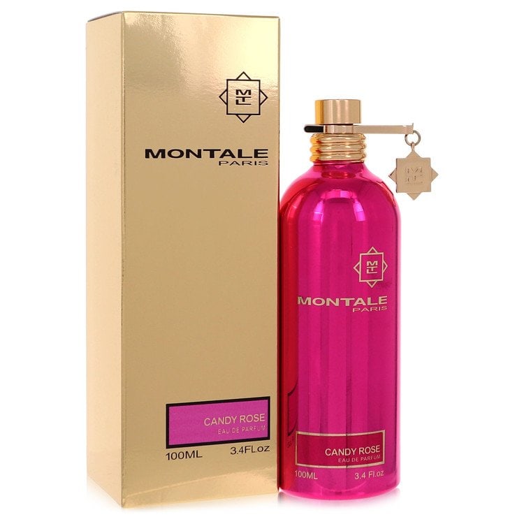 Montale Candy Rose by Montale Eau De Parfum Spray 3.4 oz: Montale Candy Rose by Montale Eau De Parfum Spray 3.4 oz Montale Candy Rose by Montale Eau De Parfum Spray 3.4 oz features a feminine fruity floral scent with prominent rose and musk notes, making it 