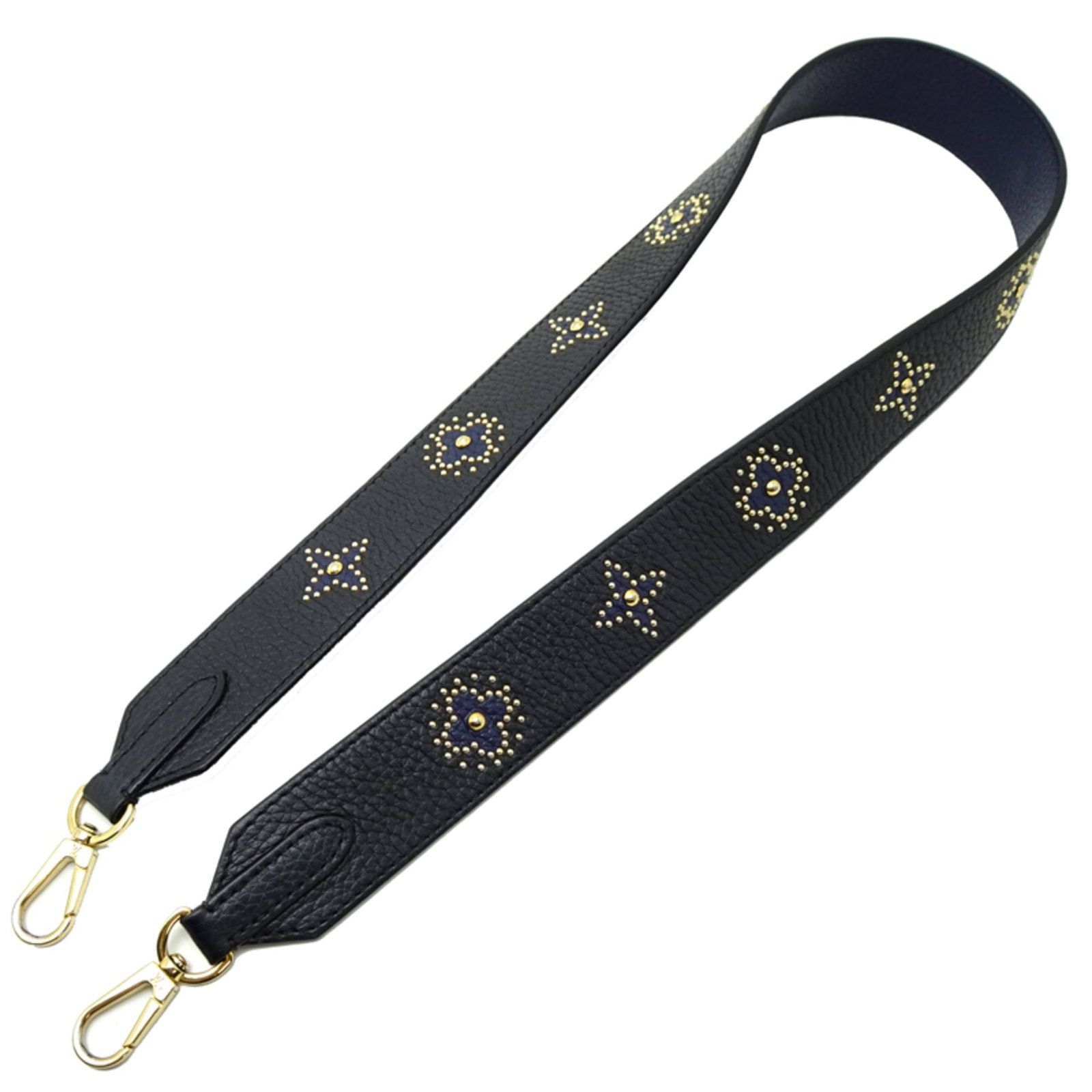 Strap leather from Louis Vuitton: Strap leather from Louis Vuitton Strap leather from Louis Vuitton, available in black and navy colors. Made from high-quality leather, this strap measures 98cm x 4cm with a sleek design that adds a to