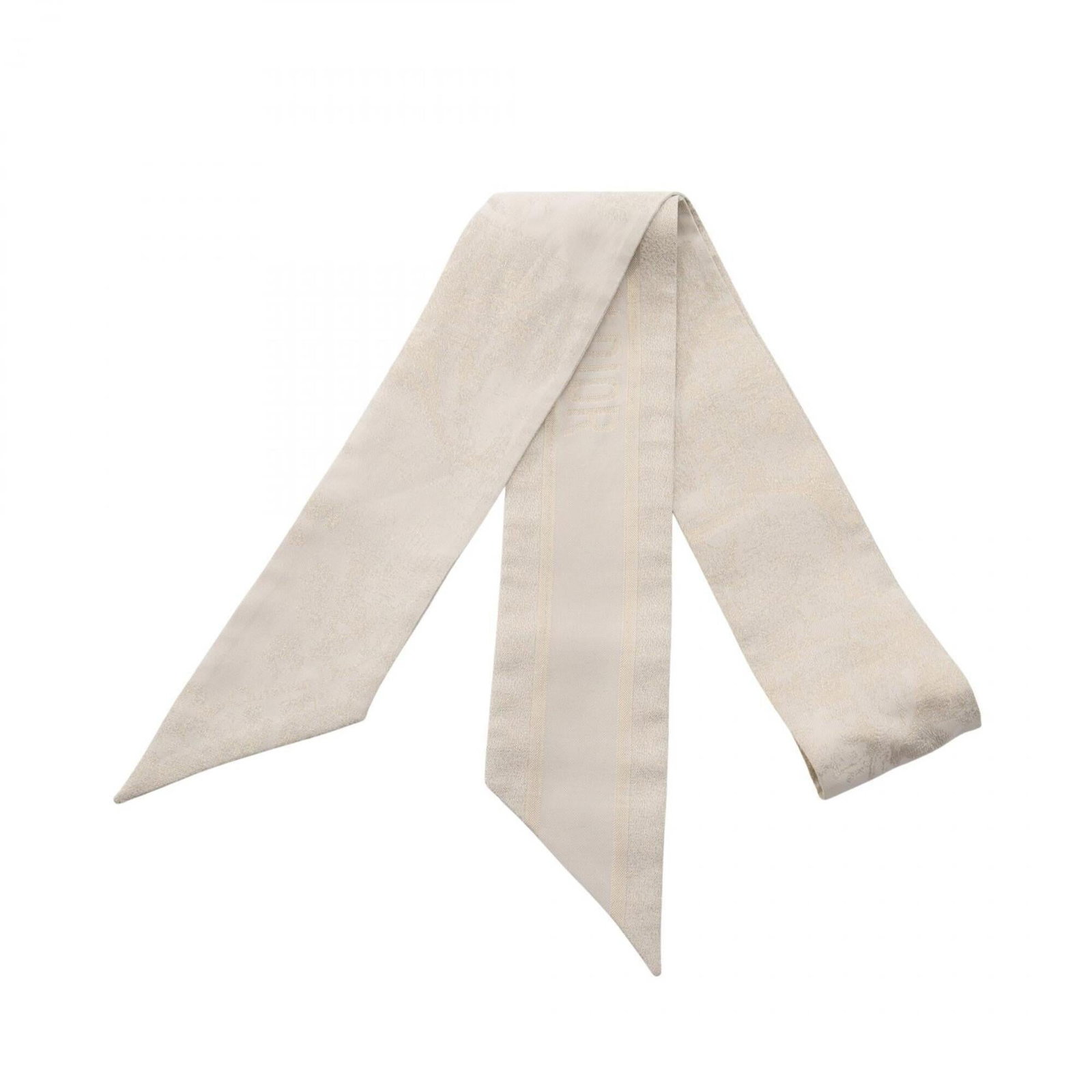 Silk by Christian Dior Scarf: Silk by Christian Dior Scarf Silk by Christian Dior Scarf - A timeless piece of elegance, this ivory silk scarf boasts a classic design that exudes sophistication. Measuring 41.73'' x 2.36'', it's