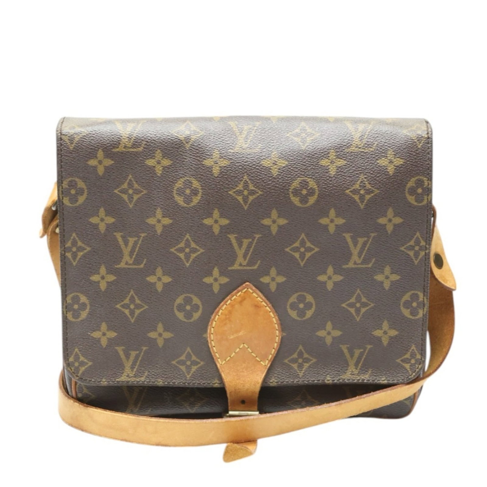 Shoulder Bag Monogram By Louis Vuitton: Shoulder Bag Monogram By Louis Vuitton Brown Monogram Louis Vuitton Shoulder Bag. This classic shoulder bag features the iconic monogram pattern in brown, with a belt-style closure and casual design.
