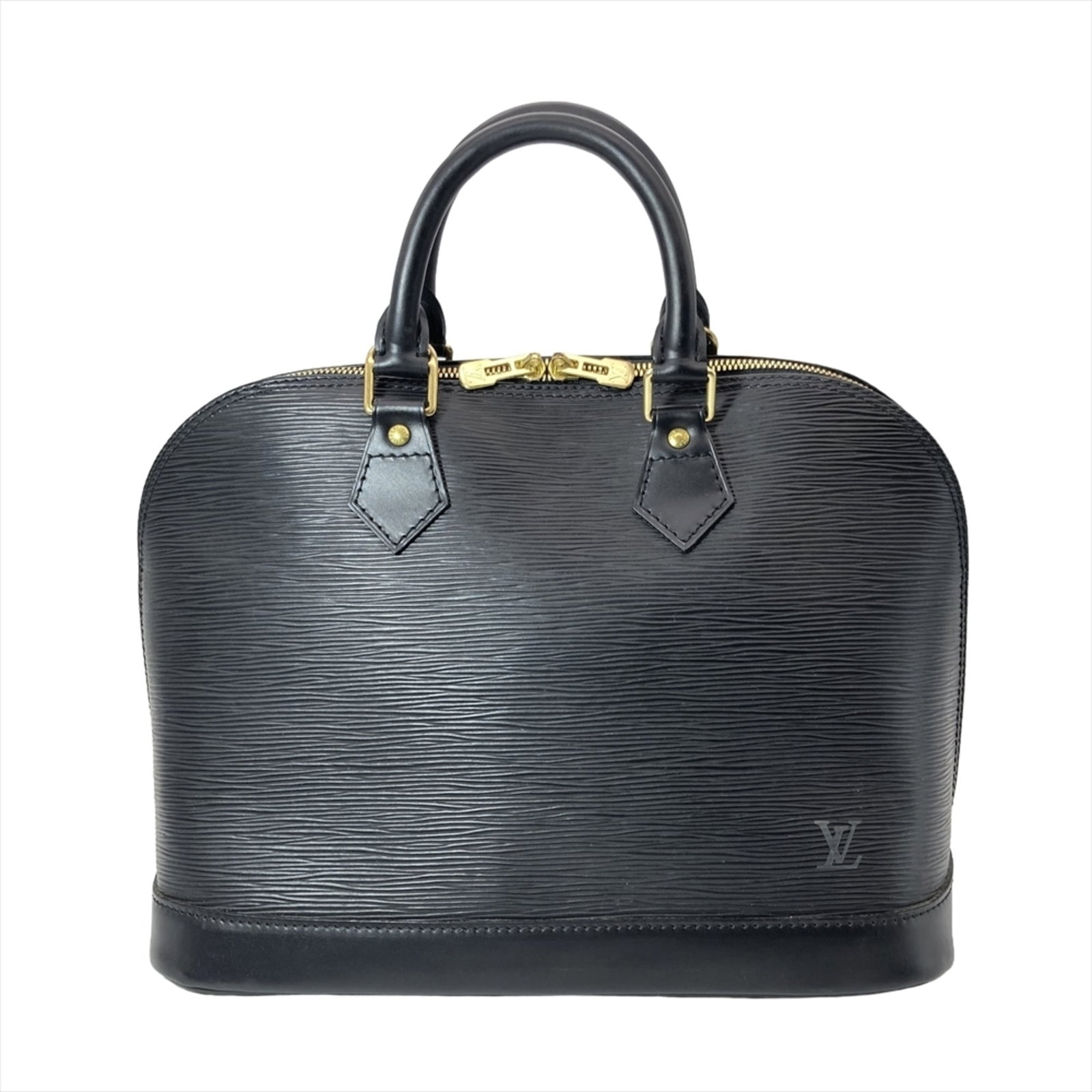 Louis Vuitton Handbag Epi Leather: Louis Vuitton Handbag Epi Leather Black Epi leather handbag from Louis Vuitton, featuring a zipper closure and measuring 23.5cm x 31cm x 16.5cm in size. The bag's handle drop is 8.00cm long,