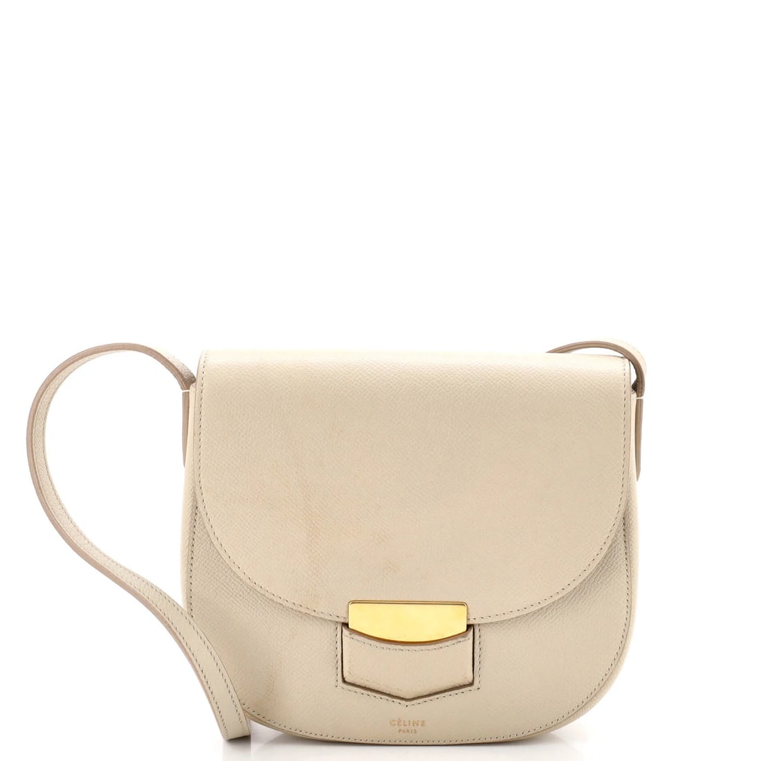 Celine Trotteur Crossbody Bag Grainy Leather Small: Celine Trotteur Crossbody Bag Grainy Leather Small The Celine Trotteur Crossbody Bag Grainy Leather Small offers a unique blend of style and practicality. With its neutral exterior color, grany leathe