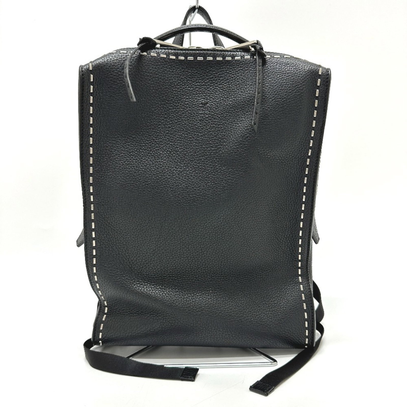 Fendi Backpack Leather: Fendi Backpack Leather The Fendi Backpack Leather is a sleek and sophisticated black leather backpack. Made from high-quality leather, it features a classic design with clean lines and minimal