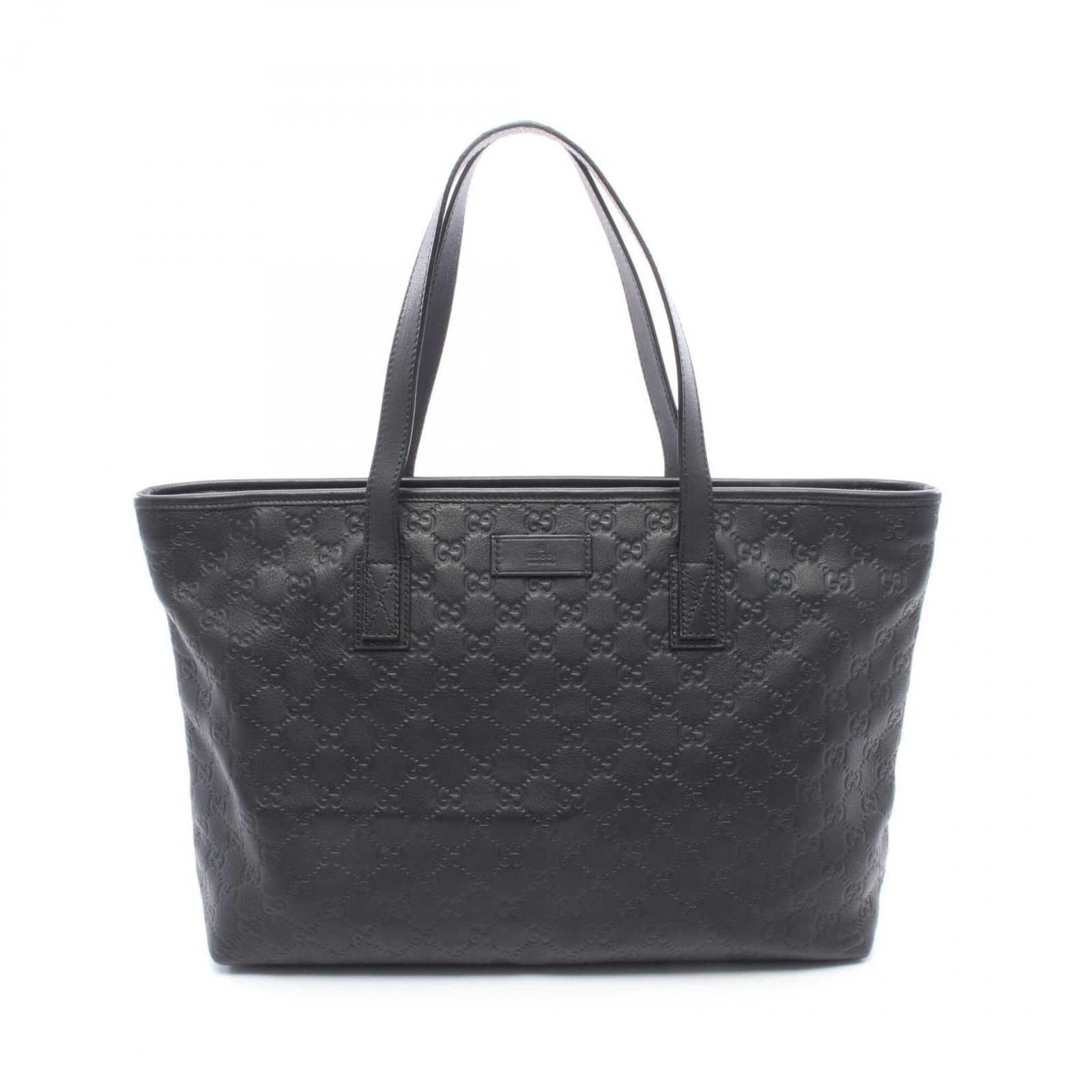 Handbag Leather Tote Gucci: Handbag Leather Tote Gucci This Gucci leather tote bag boasts sleek black design, measuring 27cm x 37cm x 11cm. Made from high-quality leather, its classic style makes it a timeless accessory for ever