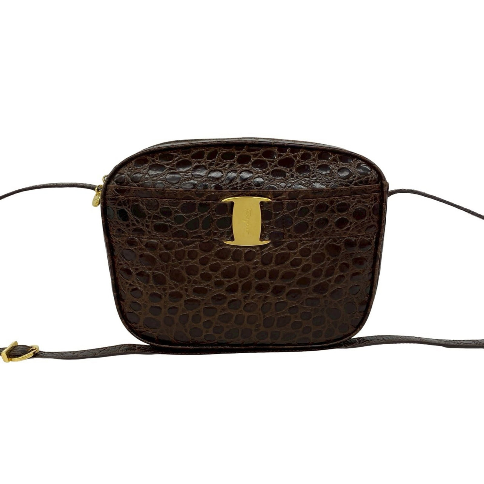 Ferragamo Leather Pochette Salvatore Bag Shoulder (1 of 10)