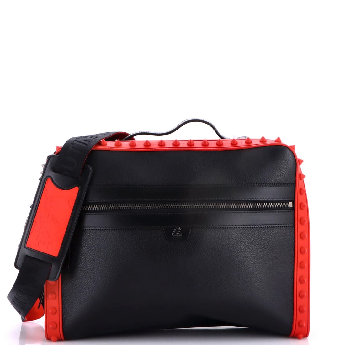 Christian Louboutin Loubitown Large Spiked Leather Messenger Bag (1 of 7)