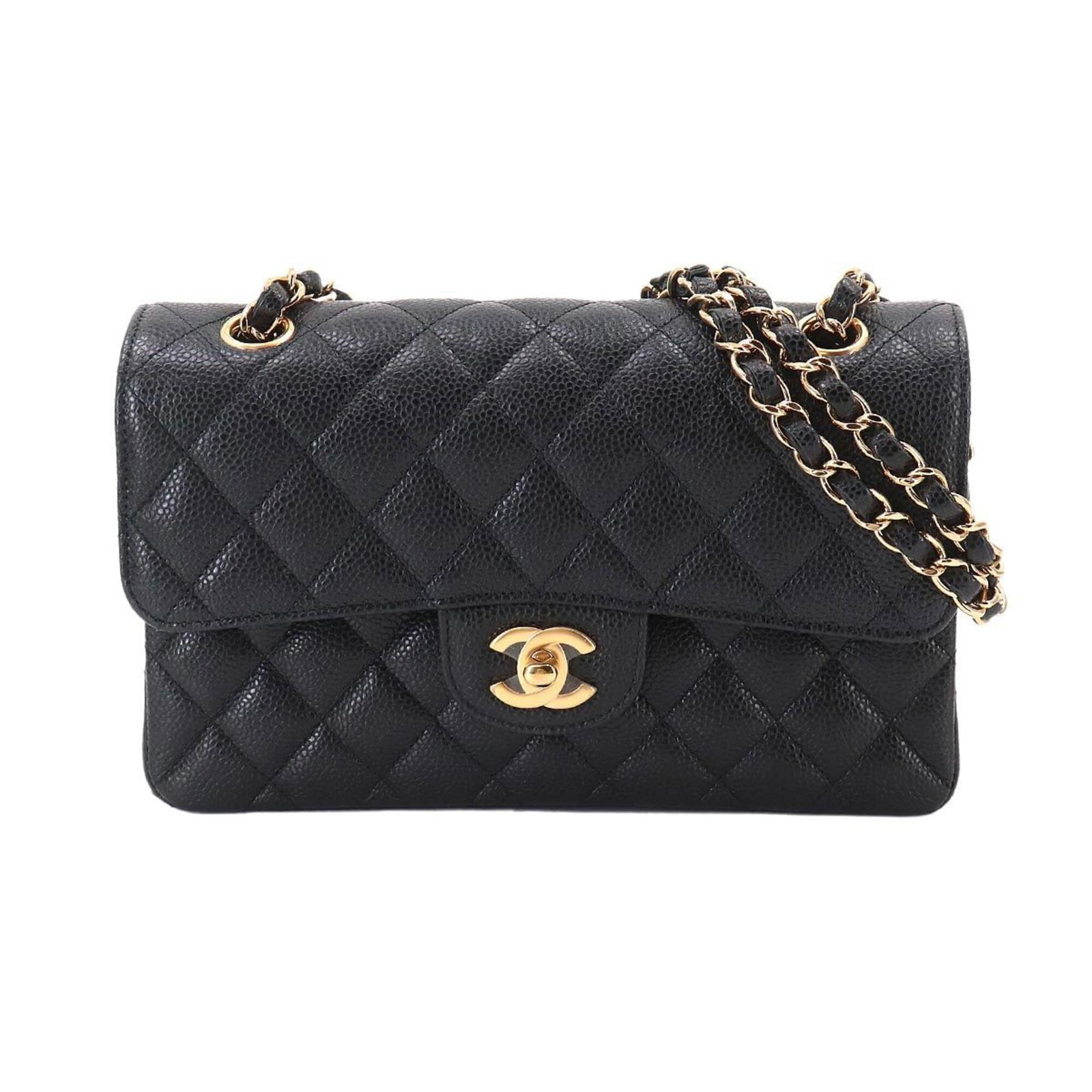 Calfskin handbag bag shoulder Chanel: Calfskin handbag bag shoulder Chanel The sleek design of this black calfskin shoulder bag from Chanel features an open pocket and zipper pocket for added functionality. Crafted from high-quality