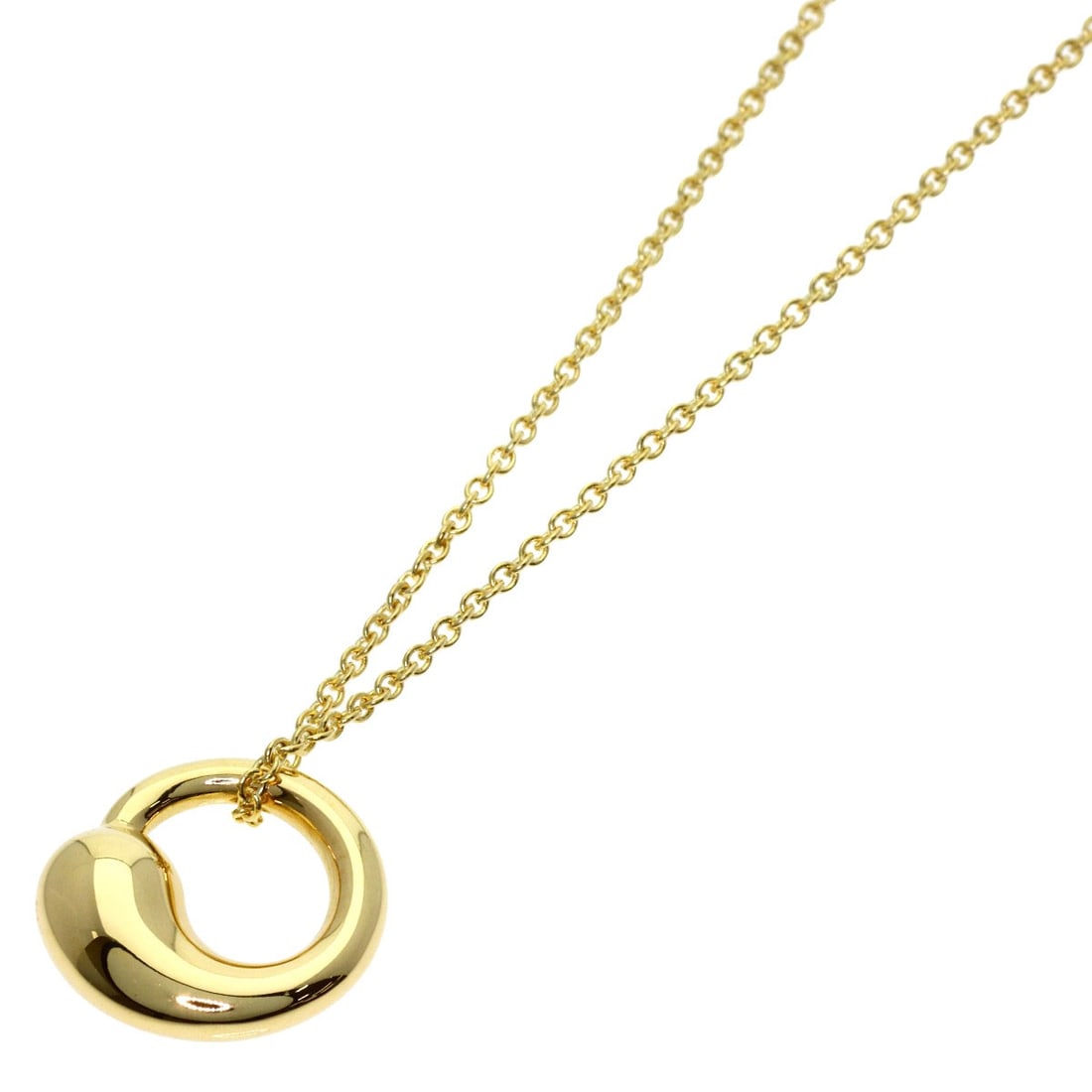 Eternal Circle Necklace Tiffany & Co K18 Yellow Gold: Eternal Circle Necklace Tiffany & Co K18 Yellow Gold Tiffany & Co's K18 Yellow Gold Eternal Circle Necklace boasts a sleek design, crafted from high-quality gold metal. The necklace measures 15.7 inch