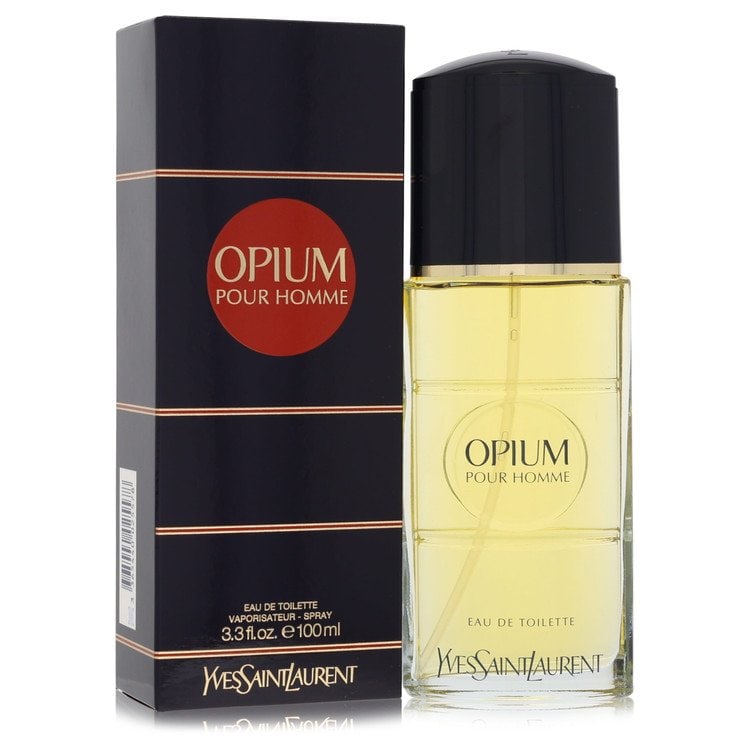 Opium by Yves Saint Laurent Eau De Toilette Spray 3.3 oz: Opium by Yves Saint Laurent Eau De Toilette Spray 3.3 oz Opium by Yves Saint Laurent Eau De Toilette Spray is a sharp, oriental, woody fragrance launched in 1995. This masculine scent blends vanilla, 