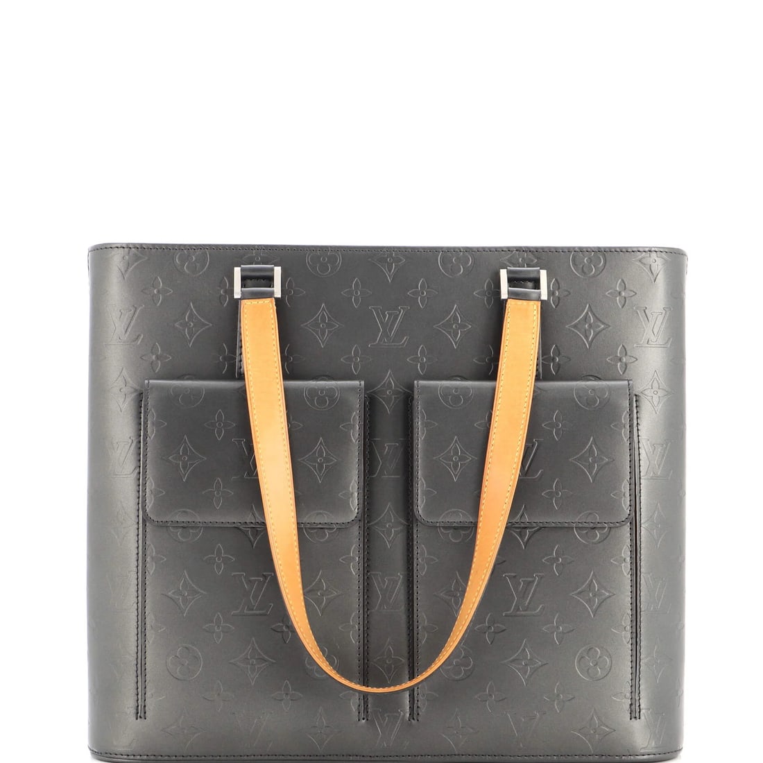 Louis Vuitton Handbag Monogram Vernis Wilwood Mat: Louis Vuitton Handbag Monogram Vernis Wilwood Mat Gray Louis Vuitton Mat Wilwood Handbag Monogram Vernis features a classic totes design with minor scuffs on the exterior and handles. The interior