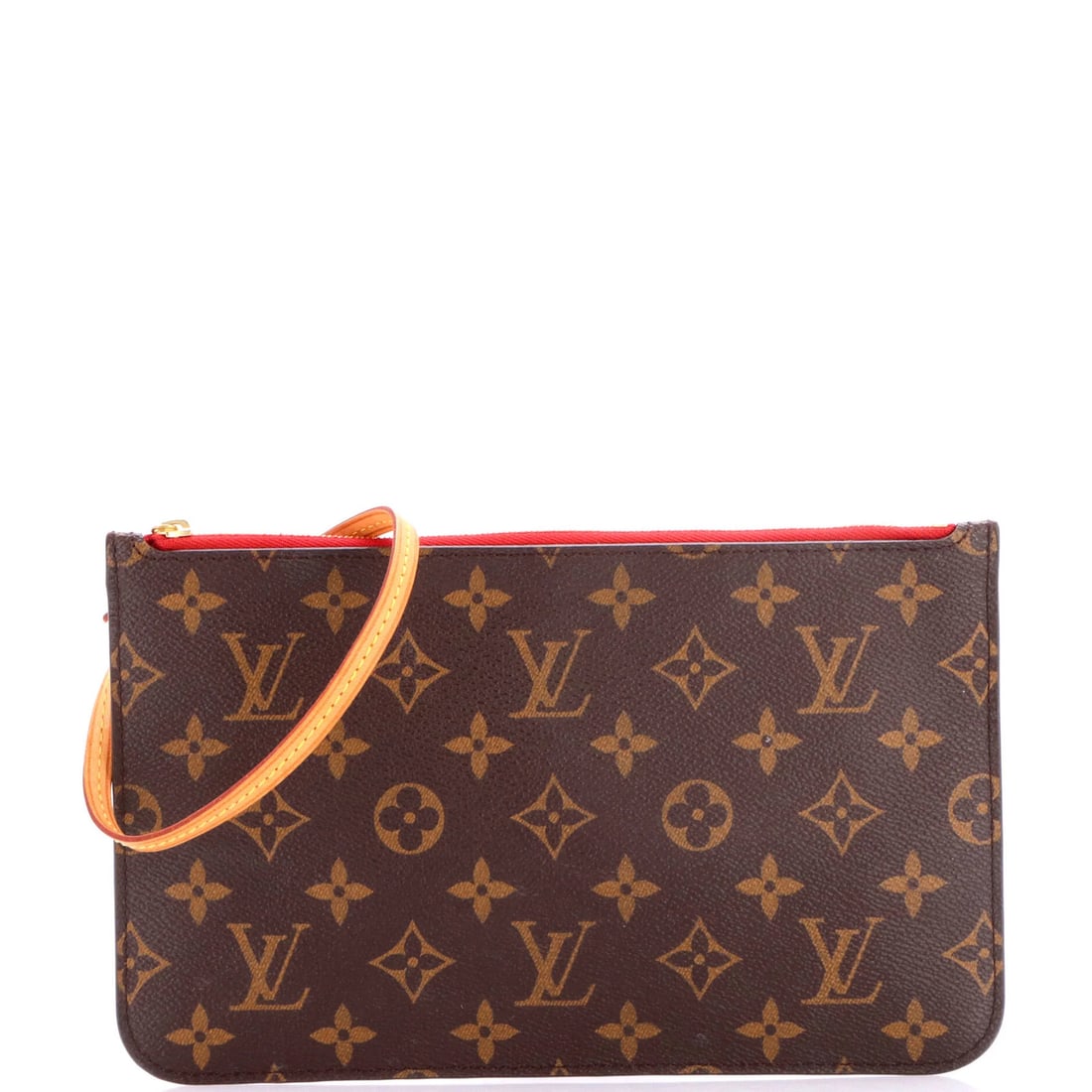 Neverfull Pochette Monogram Canvas Louis Vuitton Large: Neverfull Pochette Monogram Canvas Louis Vuitton Large The Louis Vuitton Neverfull Pochette Monogram Canvas Large features a classic brown monogram canvas exterior with gold hardware, while the
