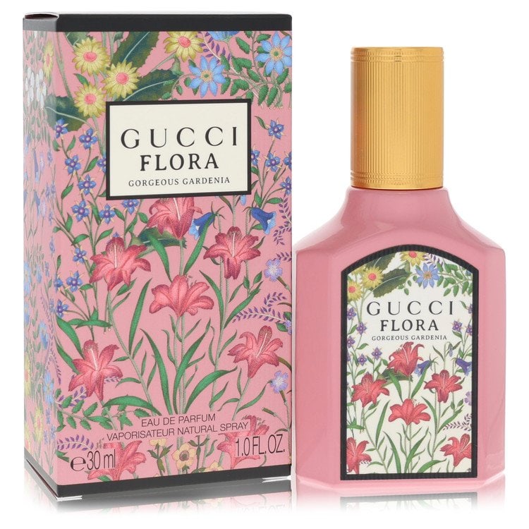 Flora Gorgeous Gardenia by Gucci Eau De Parfum Spray 1 oz: Flora Gorgeous Gardenia by Gucci Eau De Parfum Spray 1 oz Flora Gorgeous Gardenia by Gucci Eau De Parfum Spray offers a decadent summer garden experience with its fruity floral scent. The fragrance op