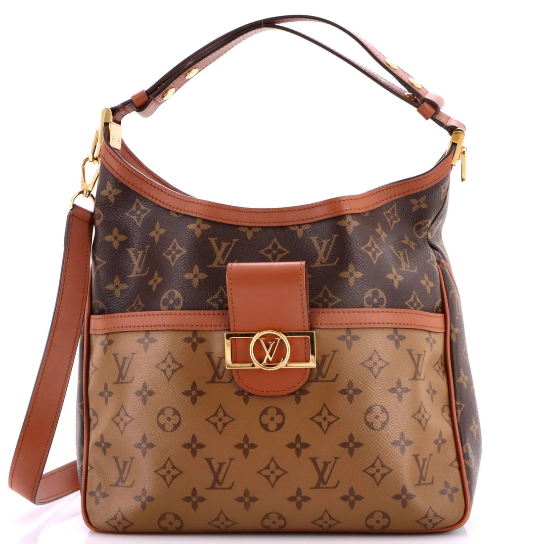 Hobo Dauphine Reverse Monogram Canvas MM Louis Vuitton (1 of 8)