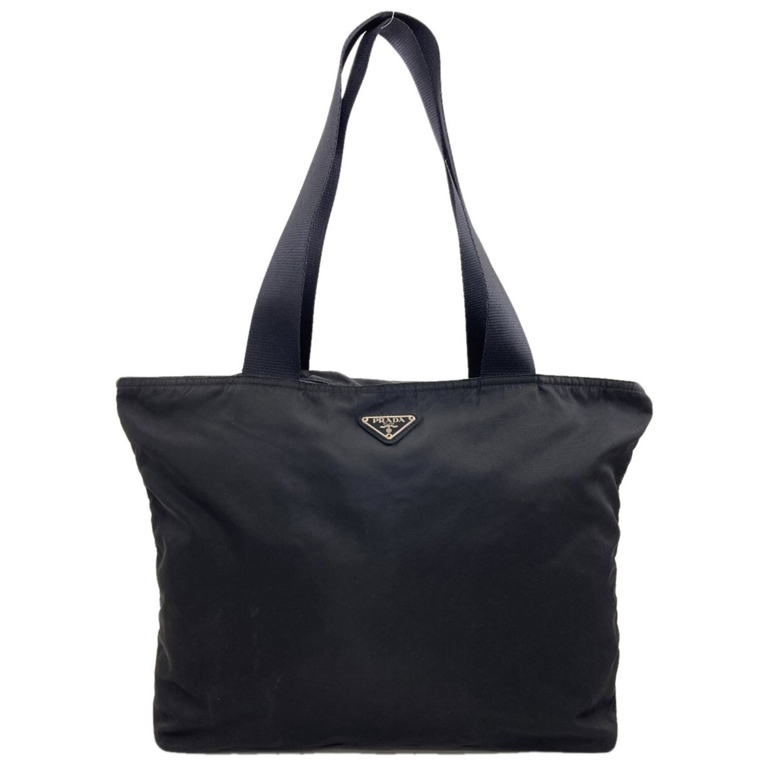 Bag Nylon Tote Prada: Bag Nylon Tote Prada Black Prada Nylon Tote Bag with Zipper Closure, Measuring 34cm x 33cm x 11cm. This black tote bag features a durable nylon material and has a zipper closure for secure fastening.