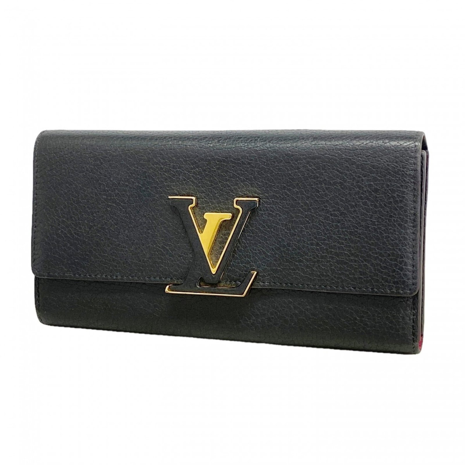 Vuitton Wallet Bi Fold Louis: Vuitton Wallet Bi Fold Louis This Louis Vuitton bi-fold wallet features the iconic Noir color and classic design, with clean lines and precise stitching. Made from high-quality materials, its compact 