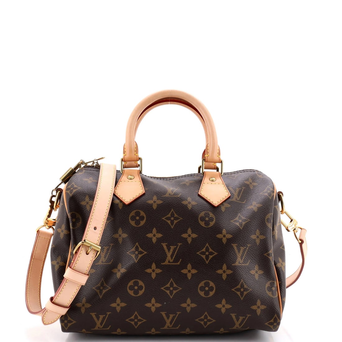 Monogram Canvas 25 Bag Louis Vuitton Speedy Bandouliere: Monogram Canvas 25 Bag Louis Vuitton Speedy Bandouliere Brown Monogram Canvas 25 Speedy Bandouliere Bag with Heavy Edge Wear. This Louis Vuitton Speedy Bandouliere features a classic canvas exterior