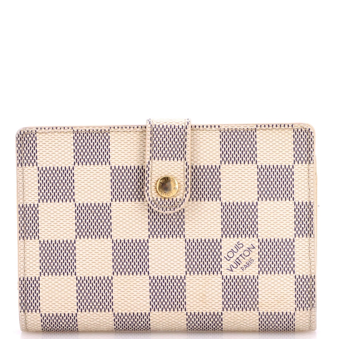 Damier French Purse Wallet Vuitton Louis: Damier French Purse Wallet Vuitton Louis Neutral-toned canvas exterior and gold hardware complement the rich leather interior, while the iconic Damier pattern adds visual interest to this classic Fren