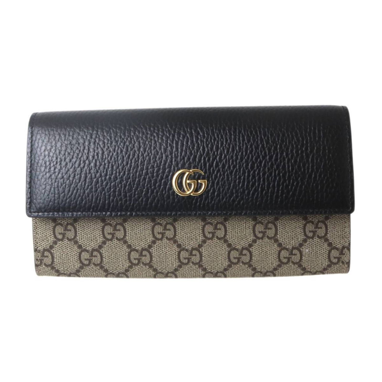PVC LEATHER GUCCI LONG WALLET FOLD TRI - 2
