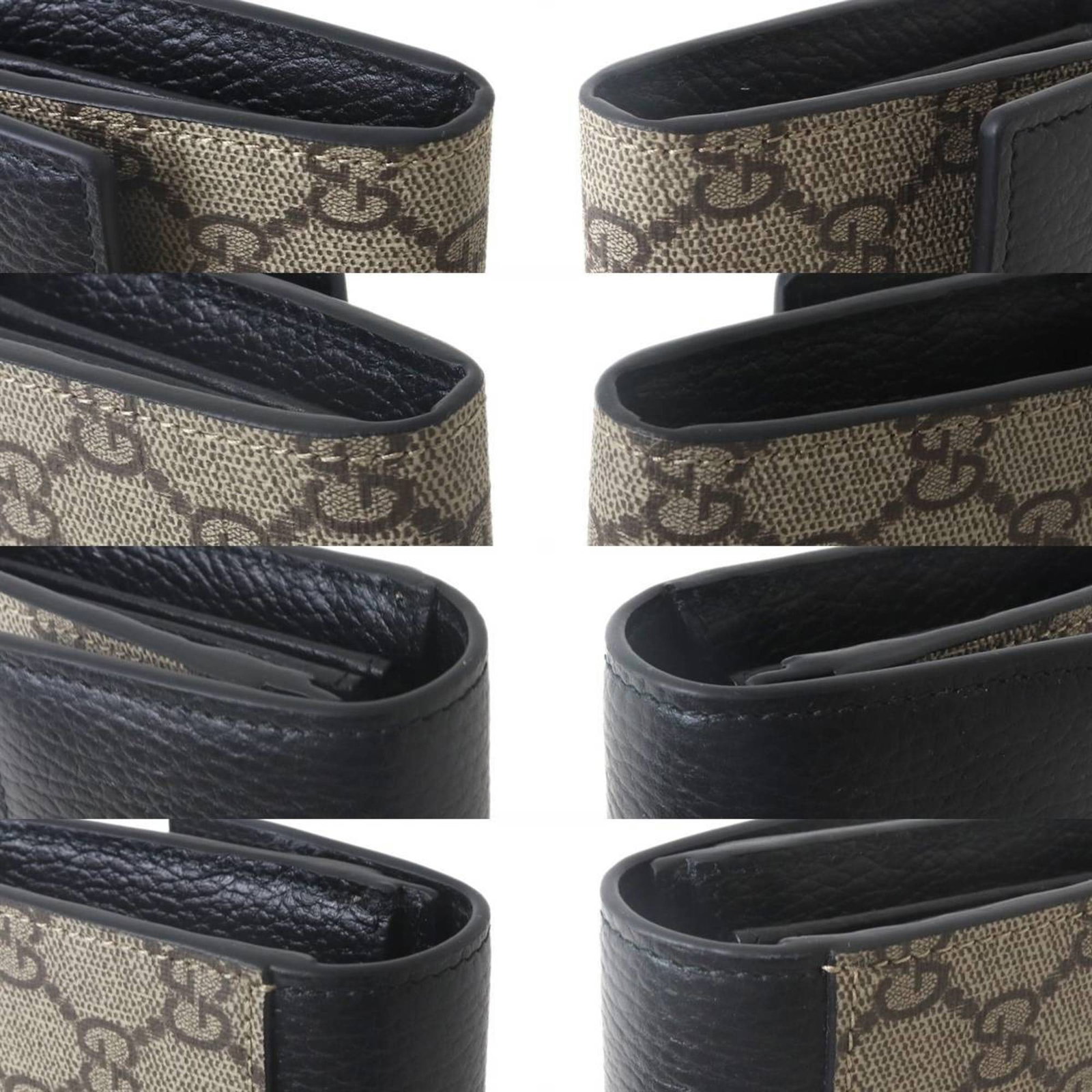 PVC LEATHER GUCCI LONG WALLET FOLD TRI - 6
