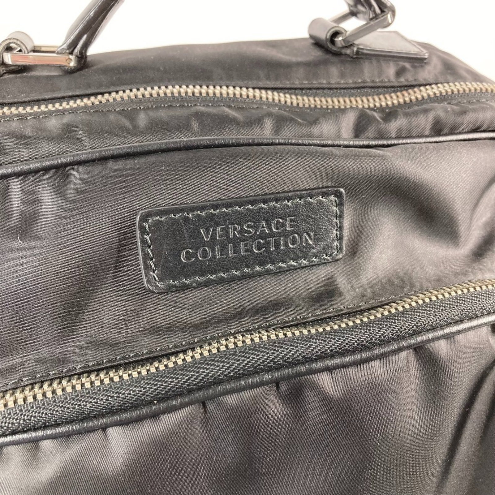 Nylon Leather Versace Backpack - 11