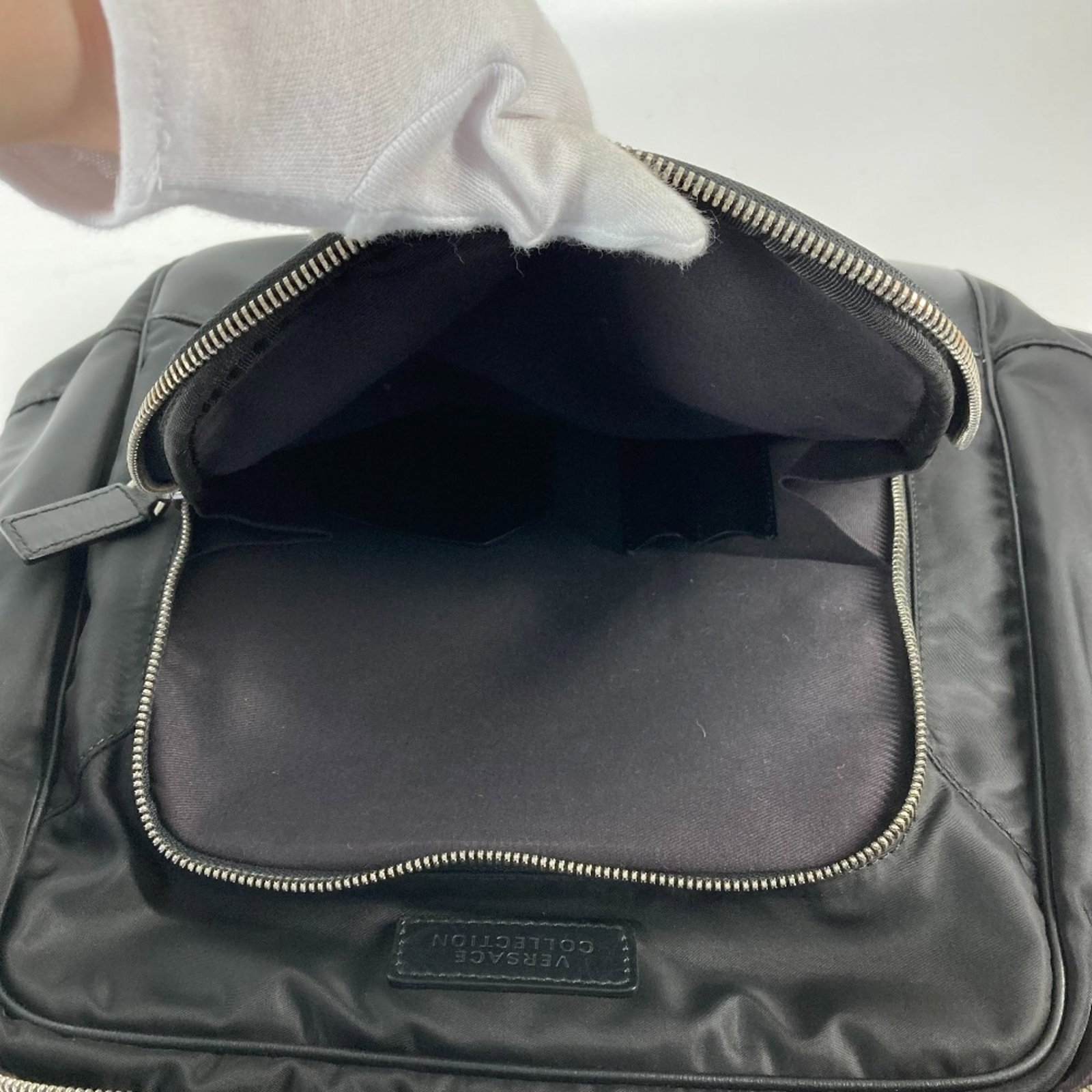 Nylon Leather Versace Backpack - 14