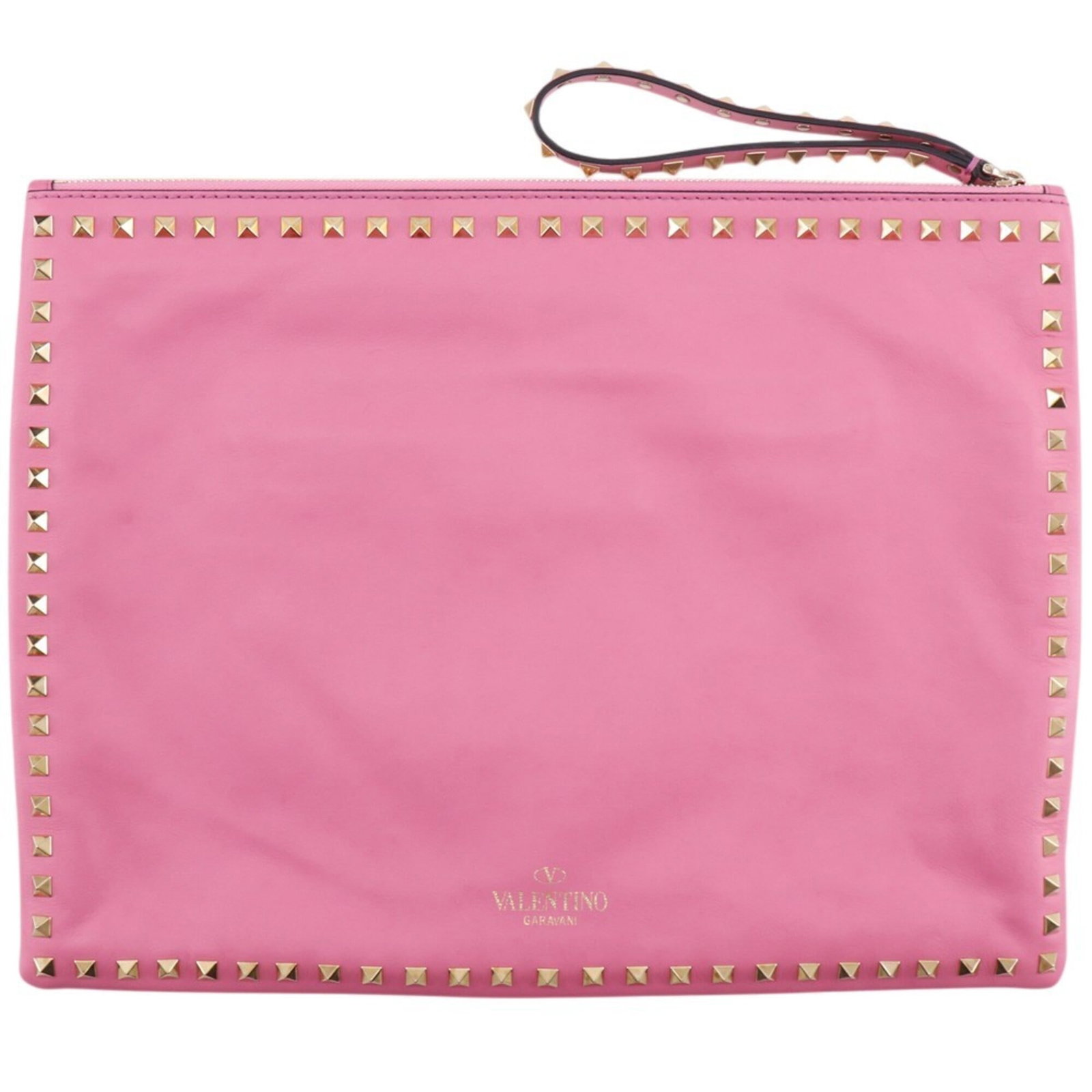 Valentino Clutch Bag Leather: Valentino Clutch Bag Leather Valentino Clutch Bag Leather - A stunning pink leather clutch bag with sleek dimensions, measuring 30cm x 40cm x 15cm. This luxurious accessory boasts a classic design and