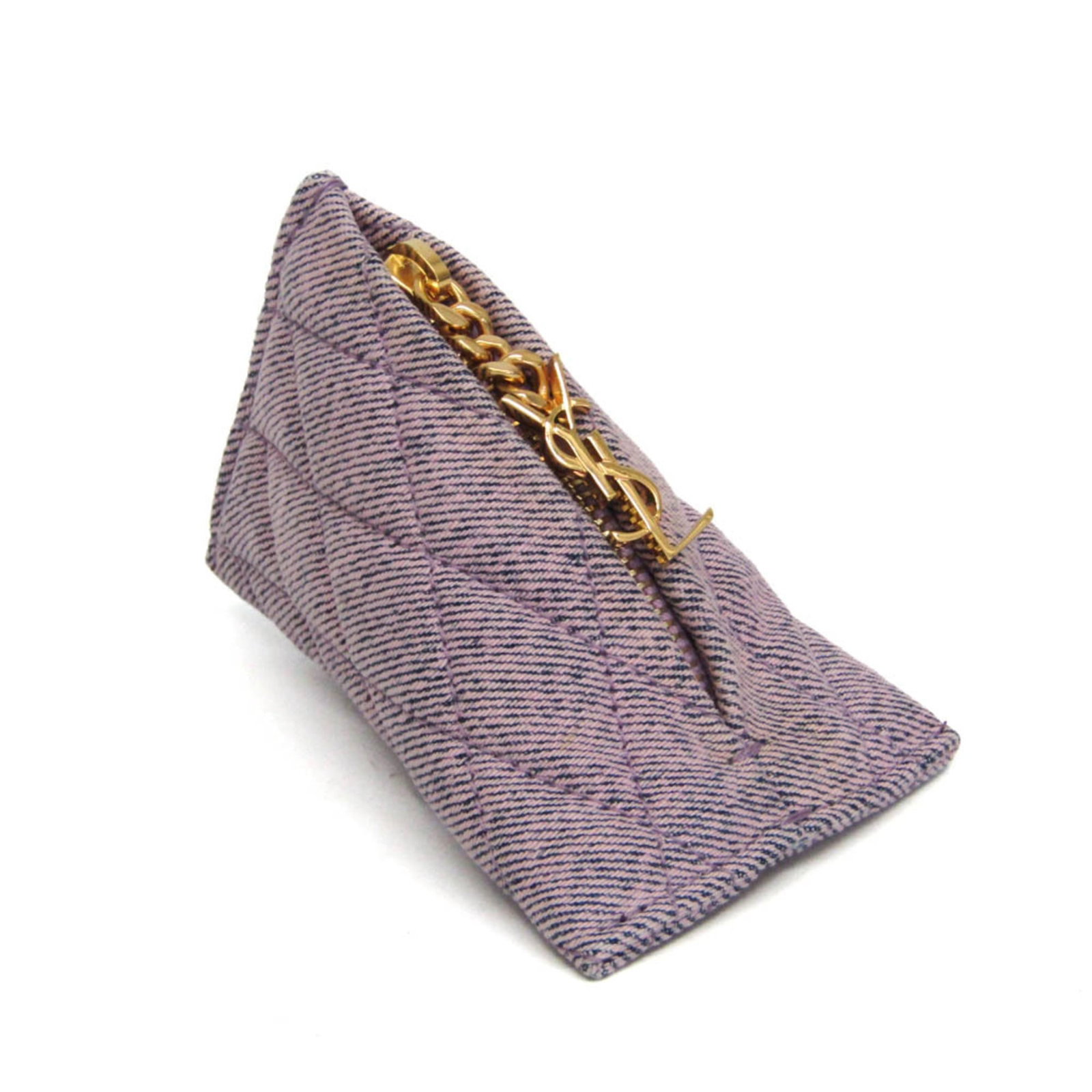 Yves Saint Laurent Coin Purse/ Coin Case Cotton: Yves Saint Laurent Coin Purse/ Coin Case Cotton The Yves Saint Laurent Cassandra Mini Pouch is a stylish cotton coin purse with a pink hue and zipper closure. Featuring an inner pocket for keyring