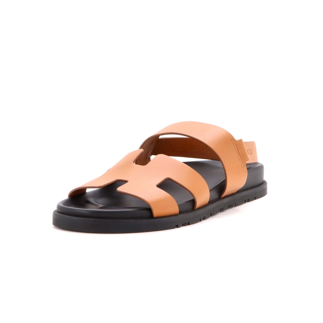 Genius Hermes Leather Sandals Women's: Genius Hermes Leather Sandals Women's Brown leather Genius sandals from Hermes, featuring palladium hardware and minor imperfections. The shoes are made with high-quality materials and have a classic