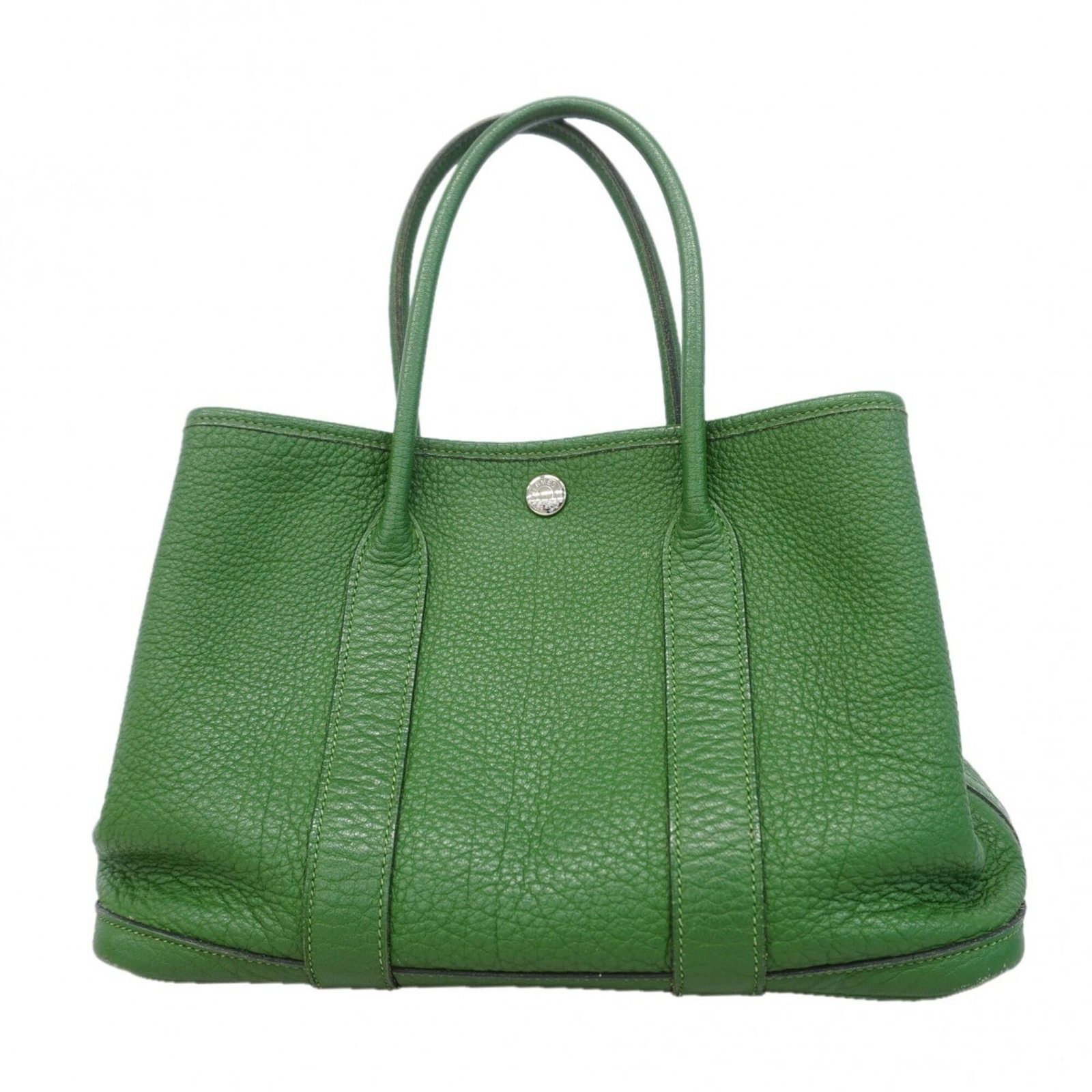 Hermes Tote Bag Negonda Leather: Hermes Tote Bag Negonda Leather Negonda leather tote bag from Hermes, featuring a classic design with silver hardware and a natural bambou color. This stylish bag measures 21cm x 30cm x 14cm and is