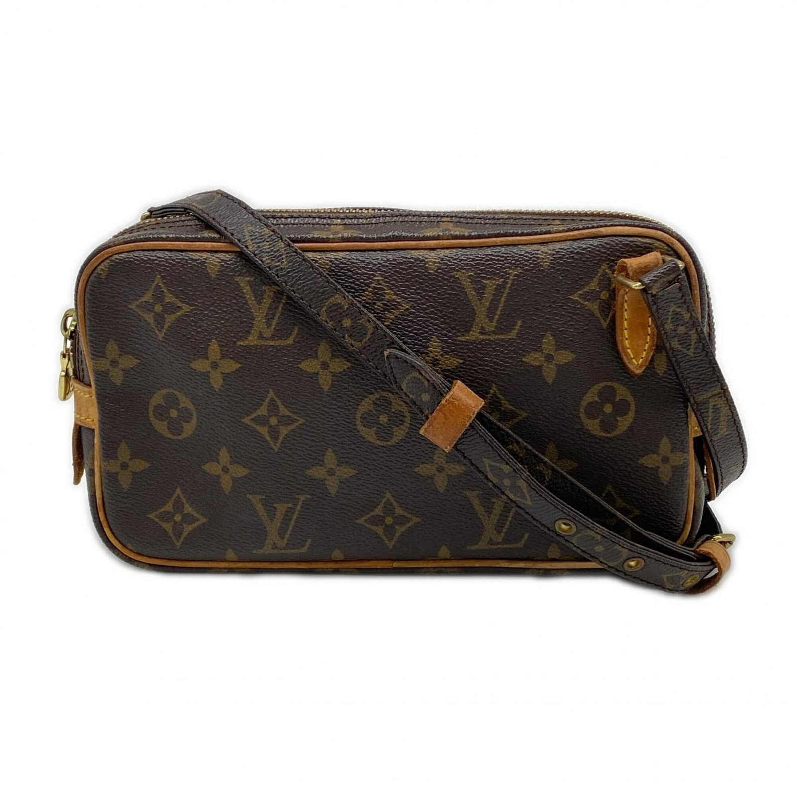 Louis Vuitton Pochette Shoulder Bag Coated Canvas Leather: Louis Vuitton Pochette Shoulder Bag Coated Canvas Leather Coated canvas and leather come together in the iconic Louis Vuitton Pochette Shoulder Bag, with its classic design and timeless beige color.