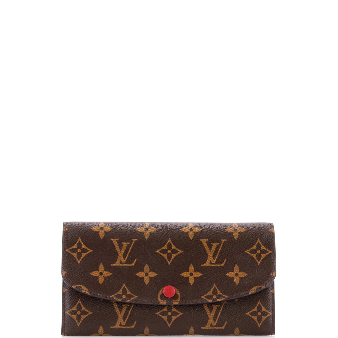Canvas Monogram Wallet Emilie Louis Vuitton: Canvas Monogram Wallet Emilie Louis Vuitton Canvas Monogram Wallet Emilie Louis Vuitton - A classic, burgundy-colored wallet with a timeless monogram canvas design. Measuring 4" in height and 7.5" in 