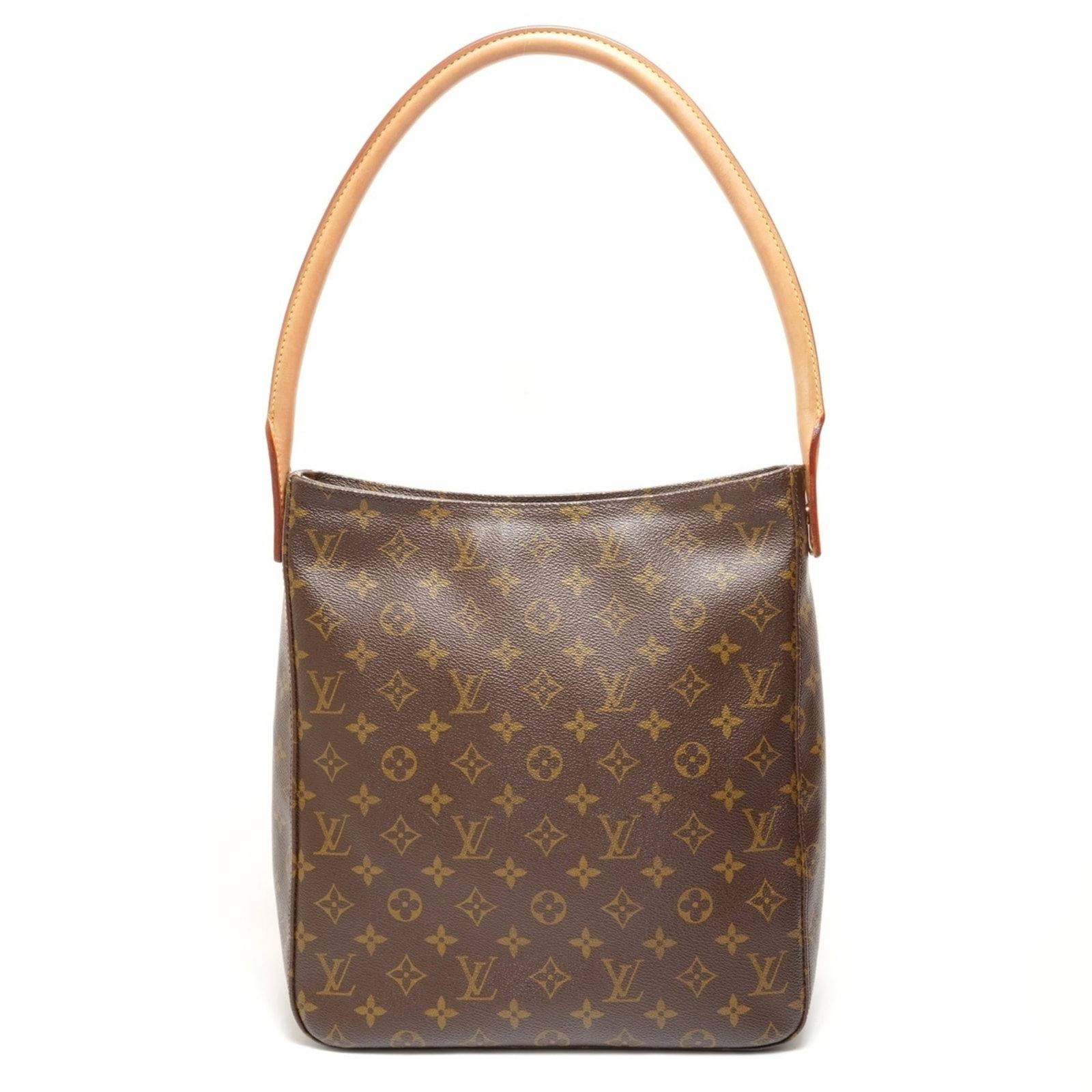 Shoulder Bag Monogram By Louis Vuitton: Shoulder Bag Monogram By Louis Vuitton The Louis Vuitton Monogram Shoulder Bag boasts its iconic monogram pattern in rich brown, adding a touch of timeless sophistication to any outfit. Measuring