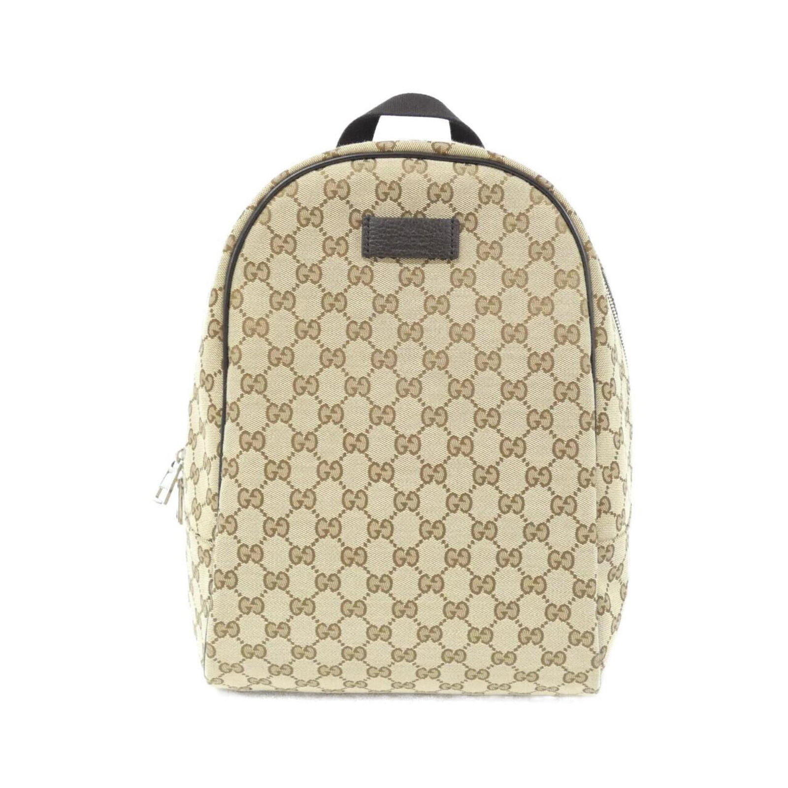 Canvas Backpack Gucci: Canvas Backpack Gucci Canvas Backpack in Beige and Brown GG Canvas. This Gucci backpack features the iconic GG canvas material, combining style with a classic design. The compact size makes it perfect