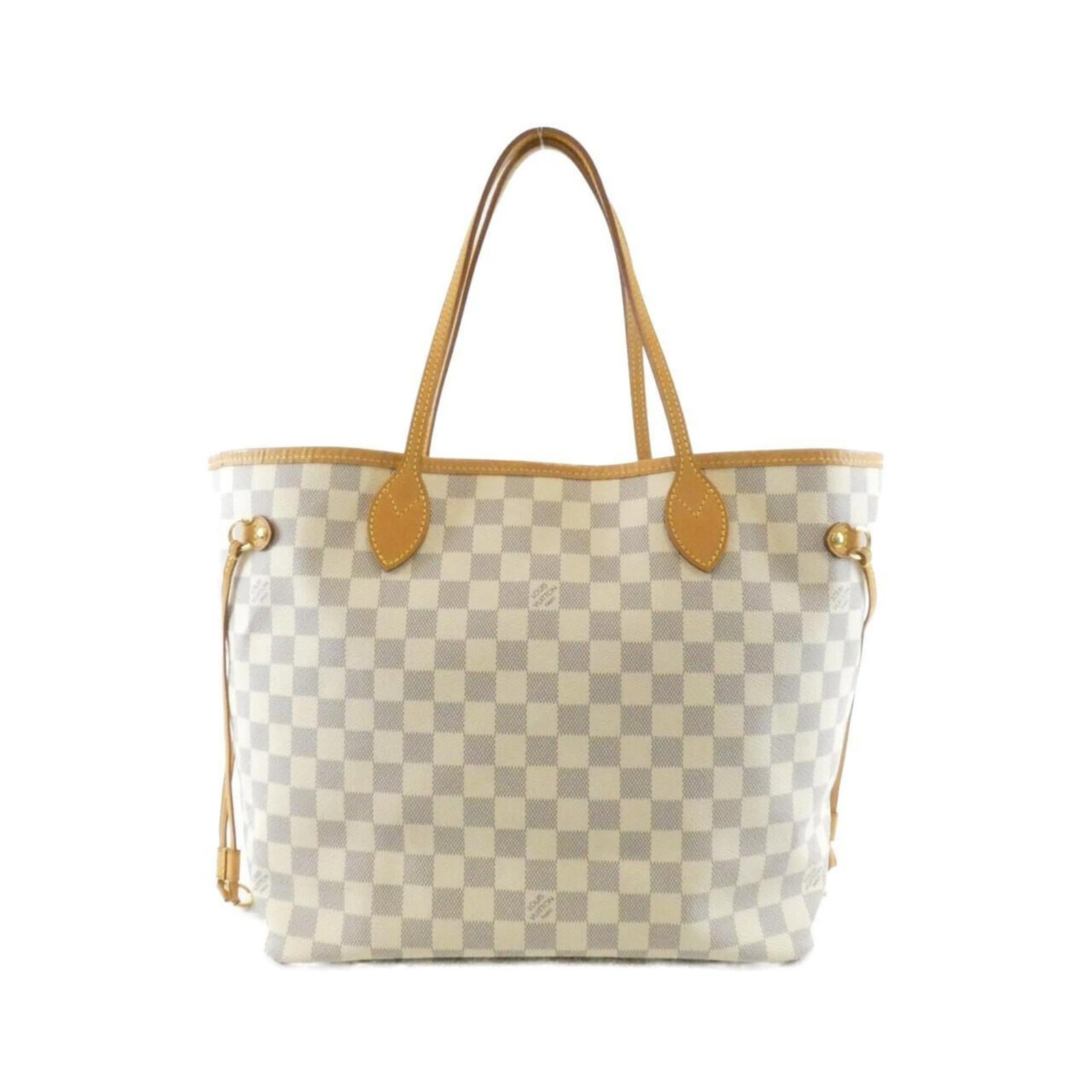 Canvas Coated Louis Vuitton Handbag: Canvas Coated Louis Vuitton Handbag Canvas Coated Louis Vuitton Handbag, featuring an Azur color and gold hardware, boasts a classic design with a coated canvas material. Measuring 29cm x 46cm x 15cm,