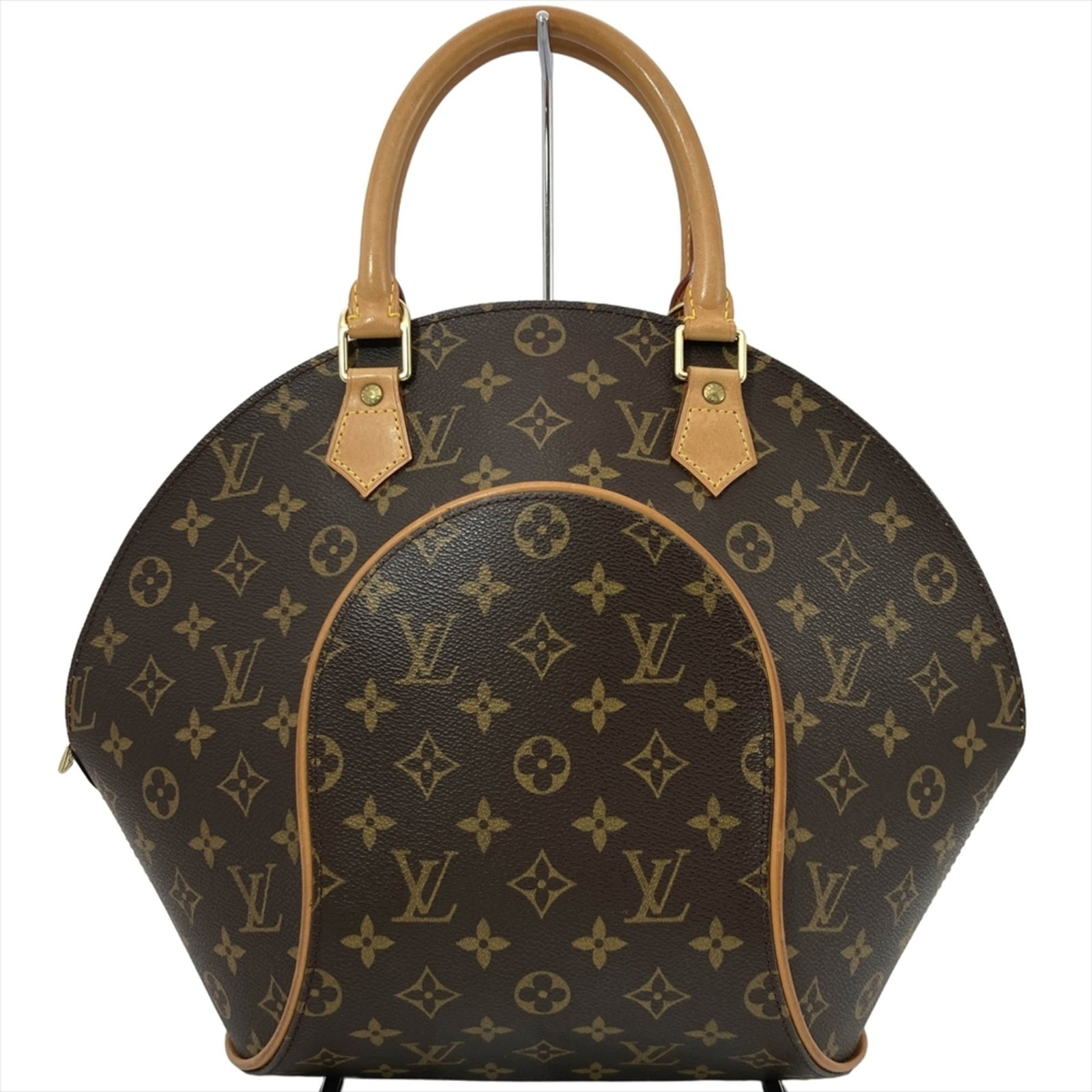 Louis Vuitton Handbag Monogram: Louis Vuitton Handbag Monogram Brown Monogram Louis Vuitton Handbag with Gold Hardware and Zipper Closure. This M51127 model features the iconic monogram pattern in a rich brown color, accented with g
