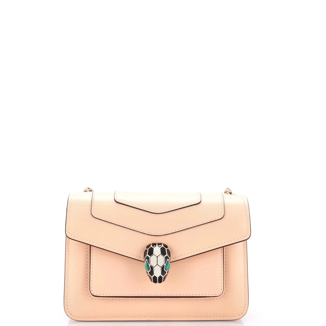 Serpenti Leather Forever Bag Shoulder Mini: Serpenti Leather Forever Bag Shoulder Mini The Serpenti Leather Forever Bag Shoulder Mini features neutral exterior leather with minor scuffs, edge wear, and corner wear. This mini shoulder bag measur