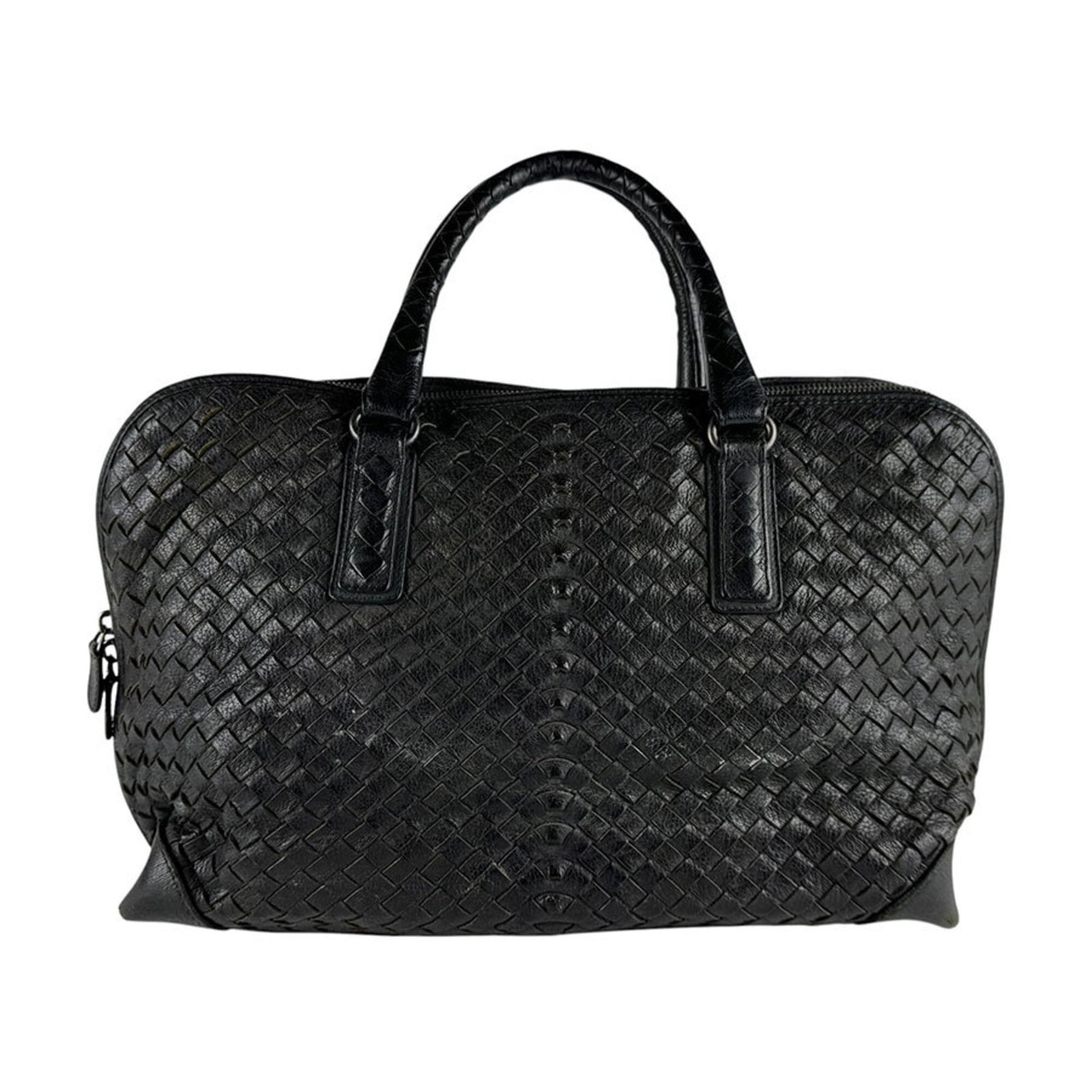 Bottega Veneta Handbag Shoulder Bag Intrecciato: Bottega Veneta Handbag Shoulder Bag Intrecciato Intrecciato woven in black, the Bottega Veneta Handbag Shoulder Bag boasts a sleek and sophisticated design. Measuring 23cm x 35cm x 14cm, this shoulder