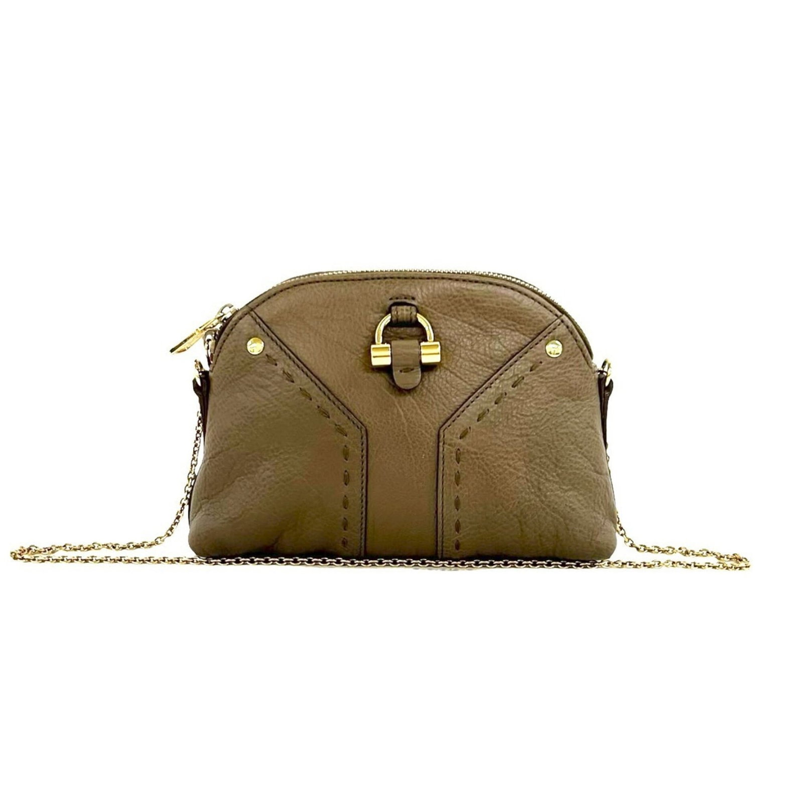 Yves Saint Laurent Pouch Shoulder Bag Leather: Yves Saint Laurent Pouch Shoulder Bag Leather Item Specifics: Brand: Yves Saint Laurent Type: Pouch, Shoulder bag Material: Leather Color: Beige Gender: Women Size (HxWxD): 12cm x 18cm x 5.5cm /