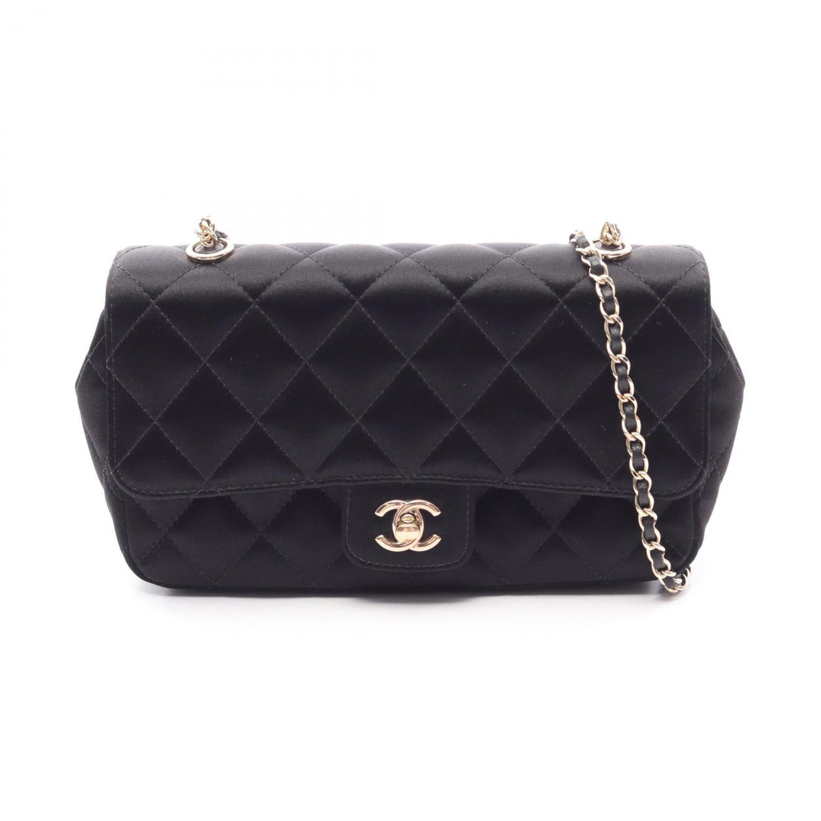 Shoulder Bag from Chanel Fabric: Shoulder Bag from Chanel Fabric This black Chanel fabric shoulder bag features a sleek design with dimensions of 10cm x 18cm x 5cm. Made from high-quality fabric, its compact size makes it perfect