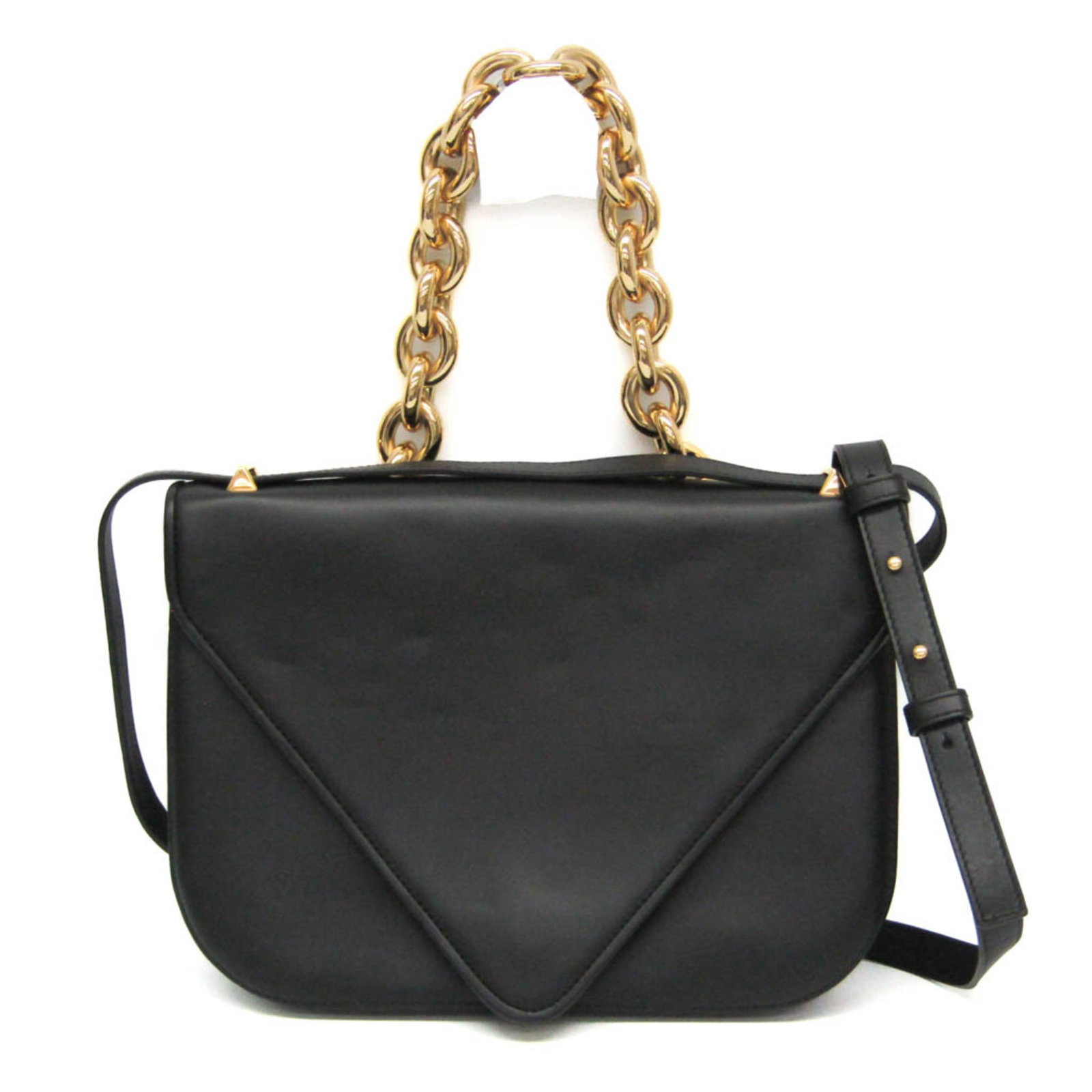 Handbag Leather Bottega Veneta Shoulder Bag: Handbag Leather Bottega Veneta Shoulder Bag Double shoulder strap length and adjustable strap length make this Bottega Veneta Mount Chain Shoulder Bag versatile for everyday use. The black leather