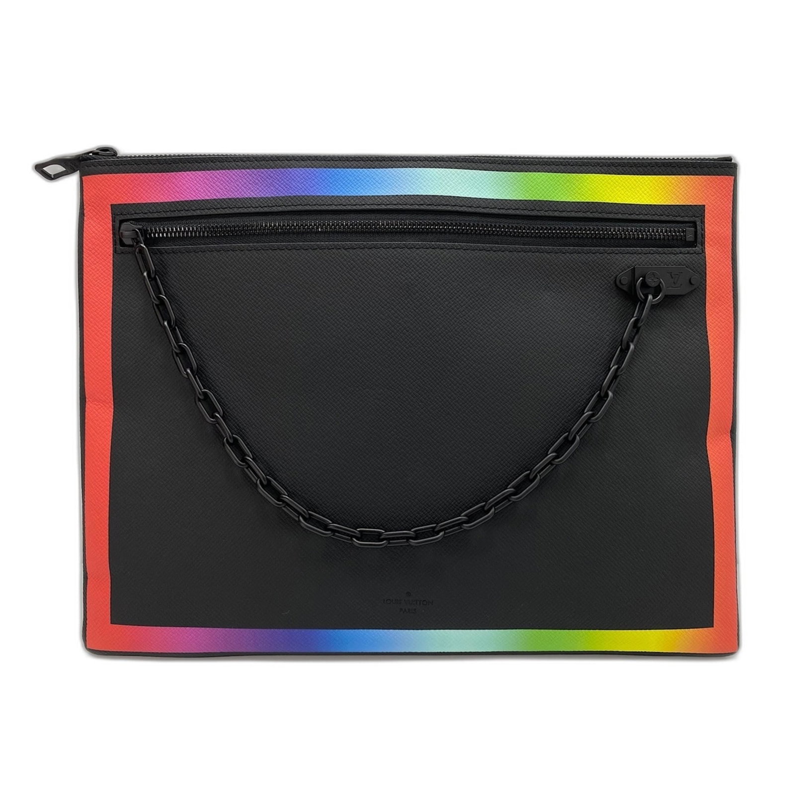 Clutch Bag Louis Vuitton: Clutch Bag Louis Vuitton Black and multi-color Louis Vuitton clutch bag, measuring 27cm x 35cm x 1cm. This stylish accessory features the iconic brand's signature monogram pattern in a sleek black