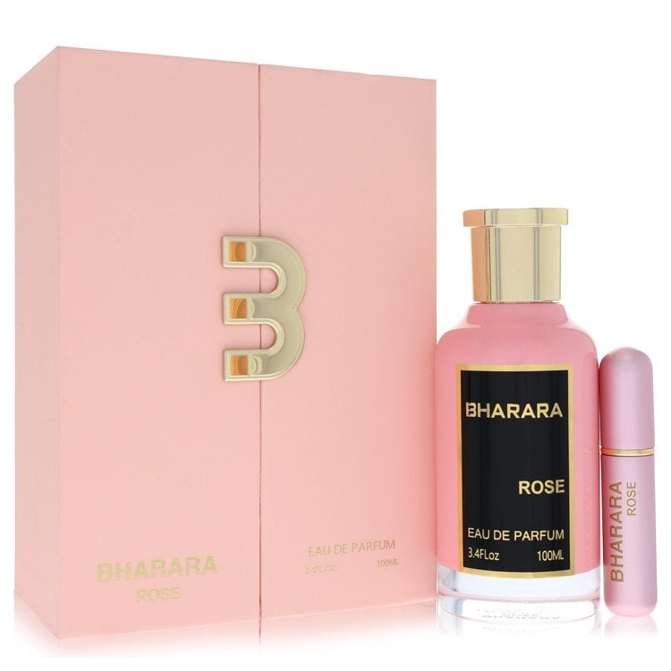 Bharara Rose by Bharara Beauty Eau De Parfum Spray 3.4 oz: Bharara Rose by Bharara Beauty Eau De Parfum Spray 3.4 oz Bharara Beauty's Eau De Parfum Spray, Bharara Rose, is a women's fragrance available in a 3.4 oz size. This perfume features the name Bharara