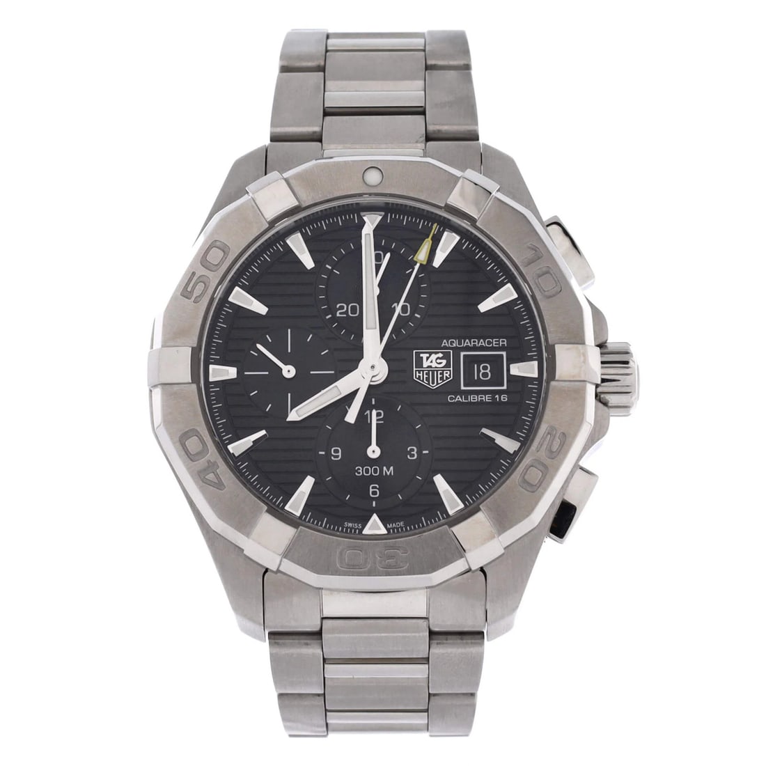 Watch Stainless Steel Automatic Calibre 16 Chronograph Heuer Aquaracer 300M: Watch Stainless Steel Automatic Calibre 16 Chronograph Heuer Aquaracer 300M Stainless Steel Automatic Calibre 16 Chronograph Heuer Aquaracer 300M Watch. This watch features an automatic movement, stai