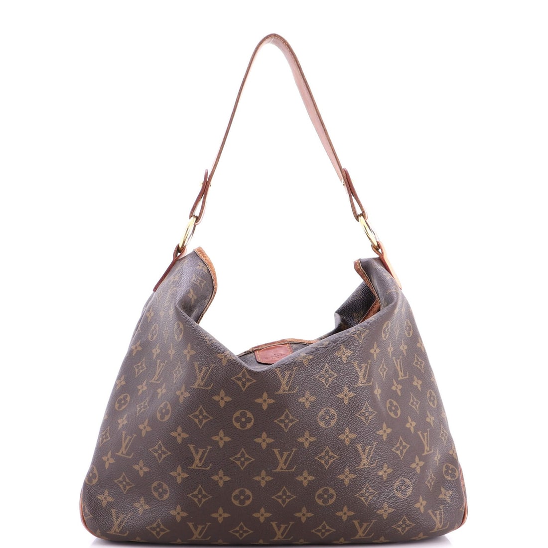 Monogram Canvas Handbag Vuitton Louis Delightful: Monogram Canvas Handbag Vuitton Louis Delightful Canvas handbag with brown exterior and gold hardware, featuring the iconic Louis Vuitton monogram design. The Delightful style boasts a classic hobos