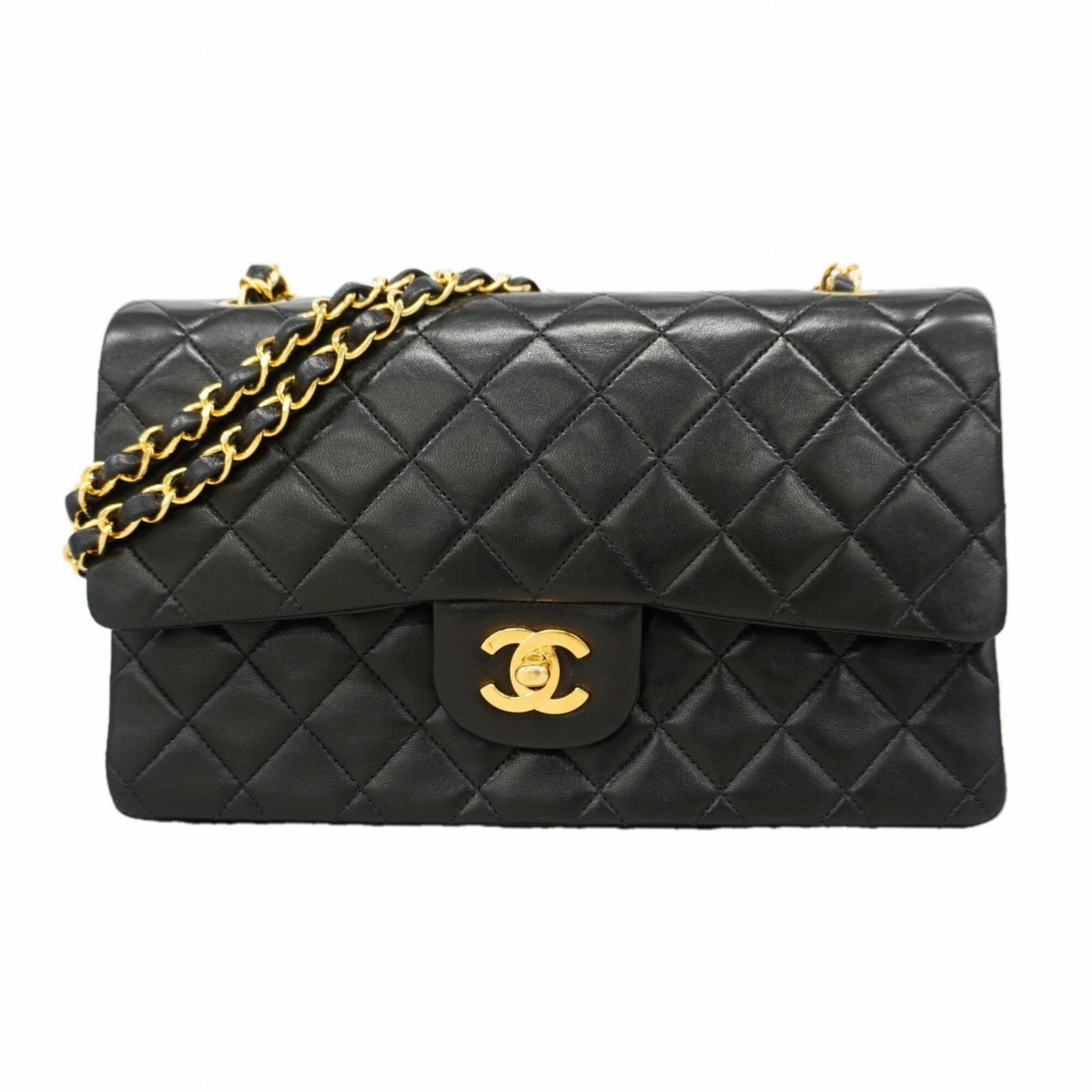 Shoulder Bag Leather Chanel: Shoulder Bag Leather Chanel This luxurious black leather shoulder bag from Chanel boasts sleek lines and sophisticated gold hardware, perfectly capturing the essence of timeless elegance. Made from