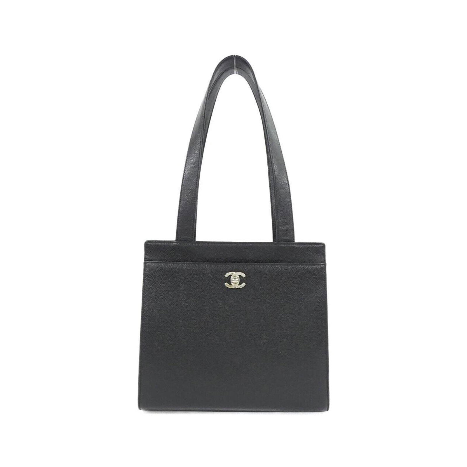 Calfskin Grained Chanel Bag: Calfskin Grained Chanel Bag Calfskin Grained Chanel Bag - A sleek and sophisticated shoulder bag made from high-quality, grained calfskin. The classic design features a timeless black color with