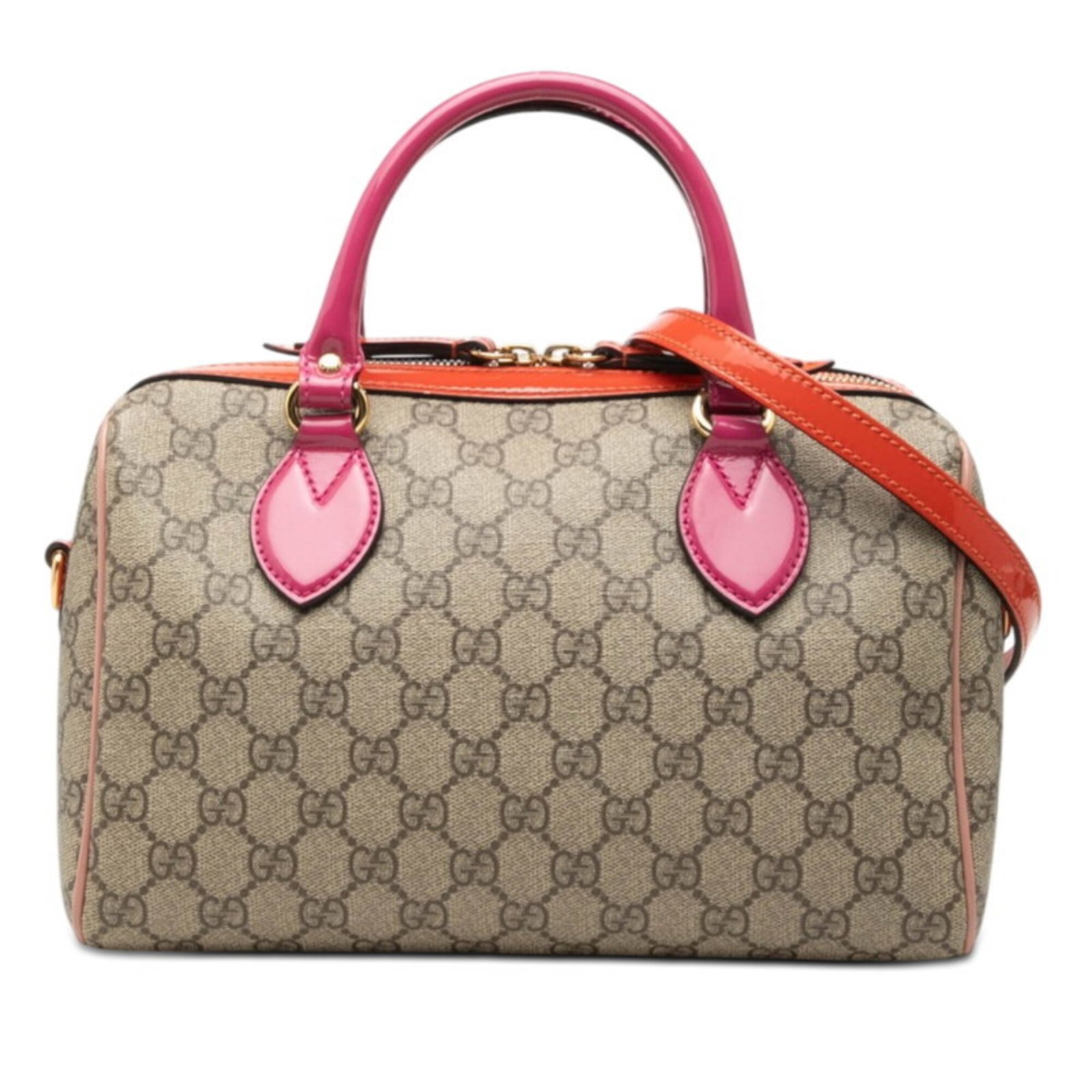 Handbag Supreme Gg Bag Shoulder Gucci: Handbag Supreme Gg Bag Shoulder Gucci The Gucci GG Supreme Gg Bag Shoulder bag boasts its signature bold and colorful design, with the iconic GG Supreme pattern in brown and pink red hues. Measuring 1