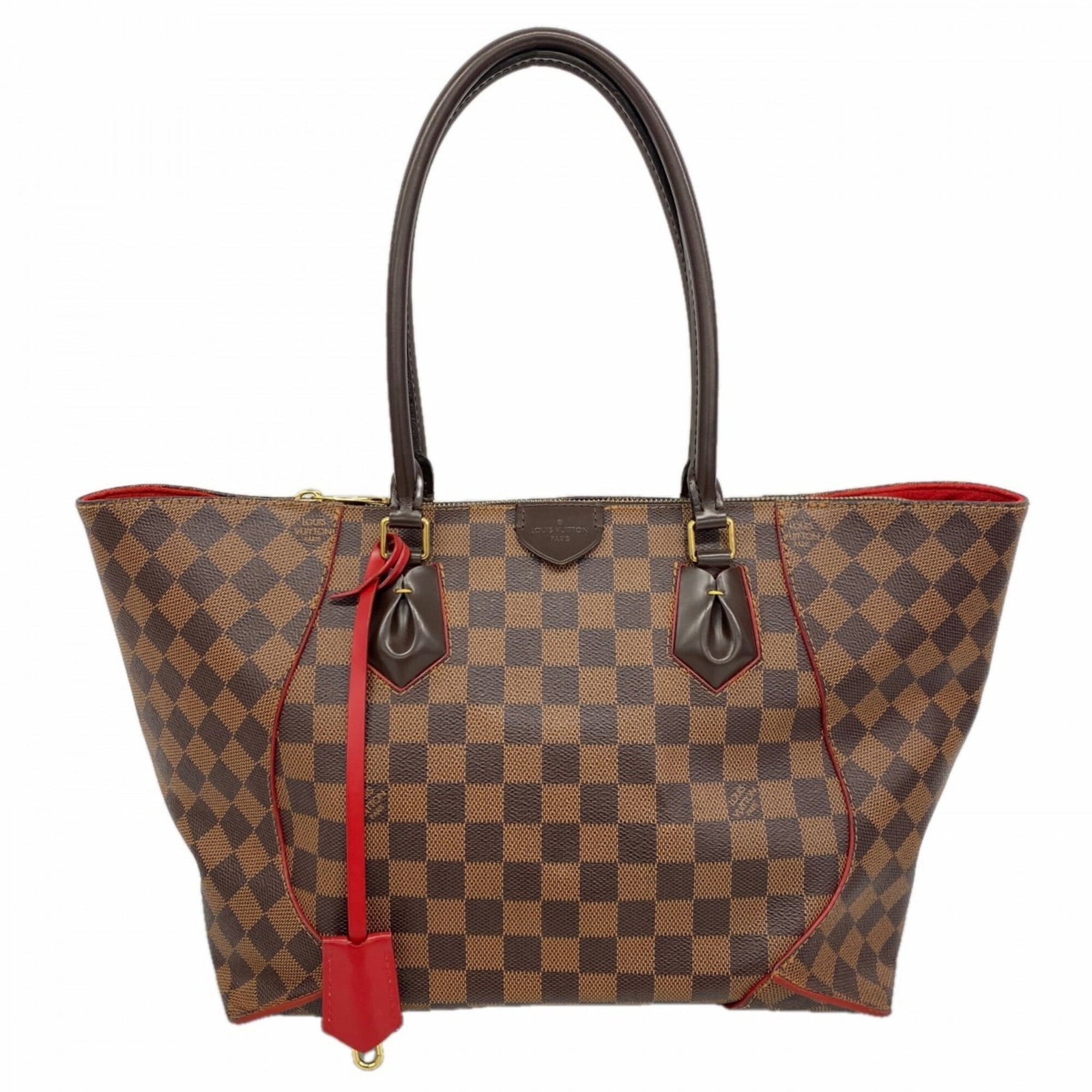 Louis Vuitton Tote Bag: Louis Vuitton Tote Bag Ebene-colored tote bag from Louis Vuitton, measuring 24cm x 31.5cm x 16cm in size. This stylish and functional bag features the iconic monogram pattern, a hallmark of the