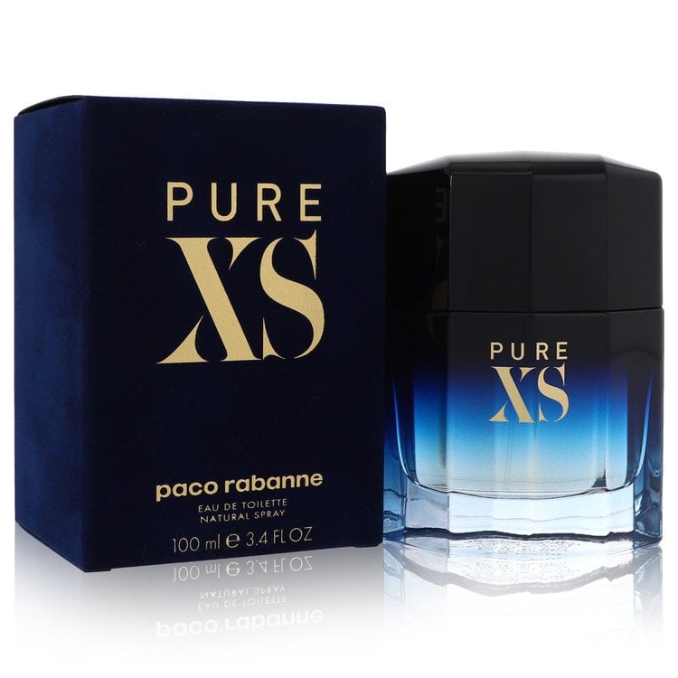 Pure XS by Paco Rabanne Eau De Toilette Spray 3.4 oz: Pure XS by Paco Rabanne Eau De Toilette Spray 3.4 oz Pure XS by Paco Rabanne Eau De Toilette Spray offers a sexy and erotic scent with sweet vanilla and balsamic accords, featuring top notes of bergam