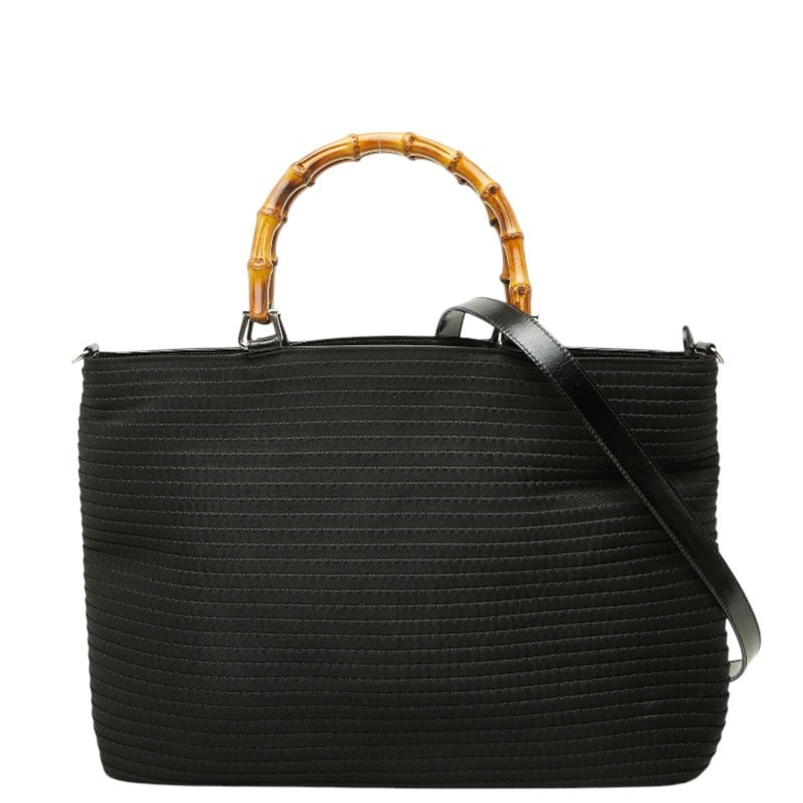 Gucci Handbag Shoulder Bag Nylon Leather: Gucci Handbag Shoulder Bag Nylon Leather Gucci Handbag Shoulder Bag Nylon Leather features a striking combination of nylon and leather materials, with a sleek black color. Measuring 27.5cm x 38cm x 10